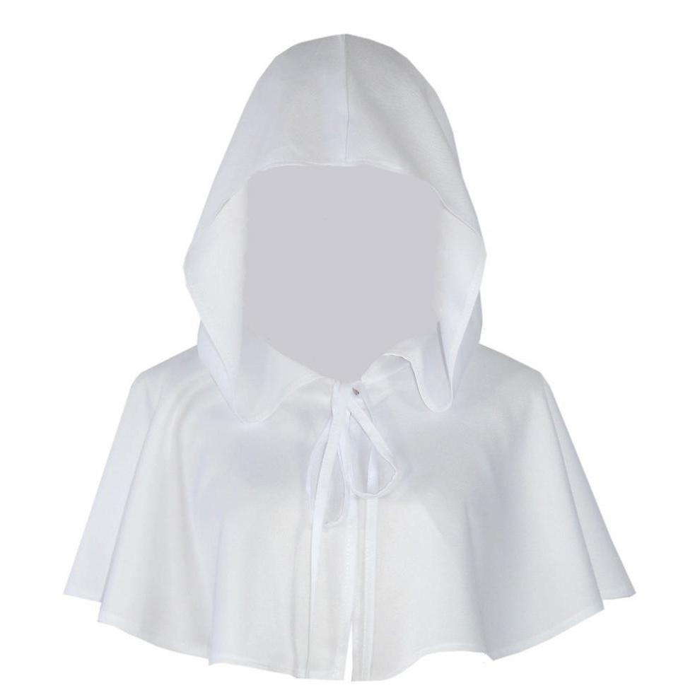 Halloween Wizard Head Mask Shawl Cos Outfit Grim Reaper Cloak Medieval Hooded Cloak