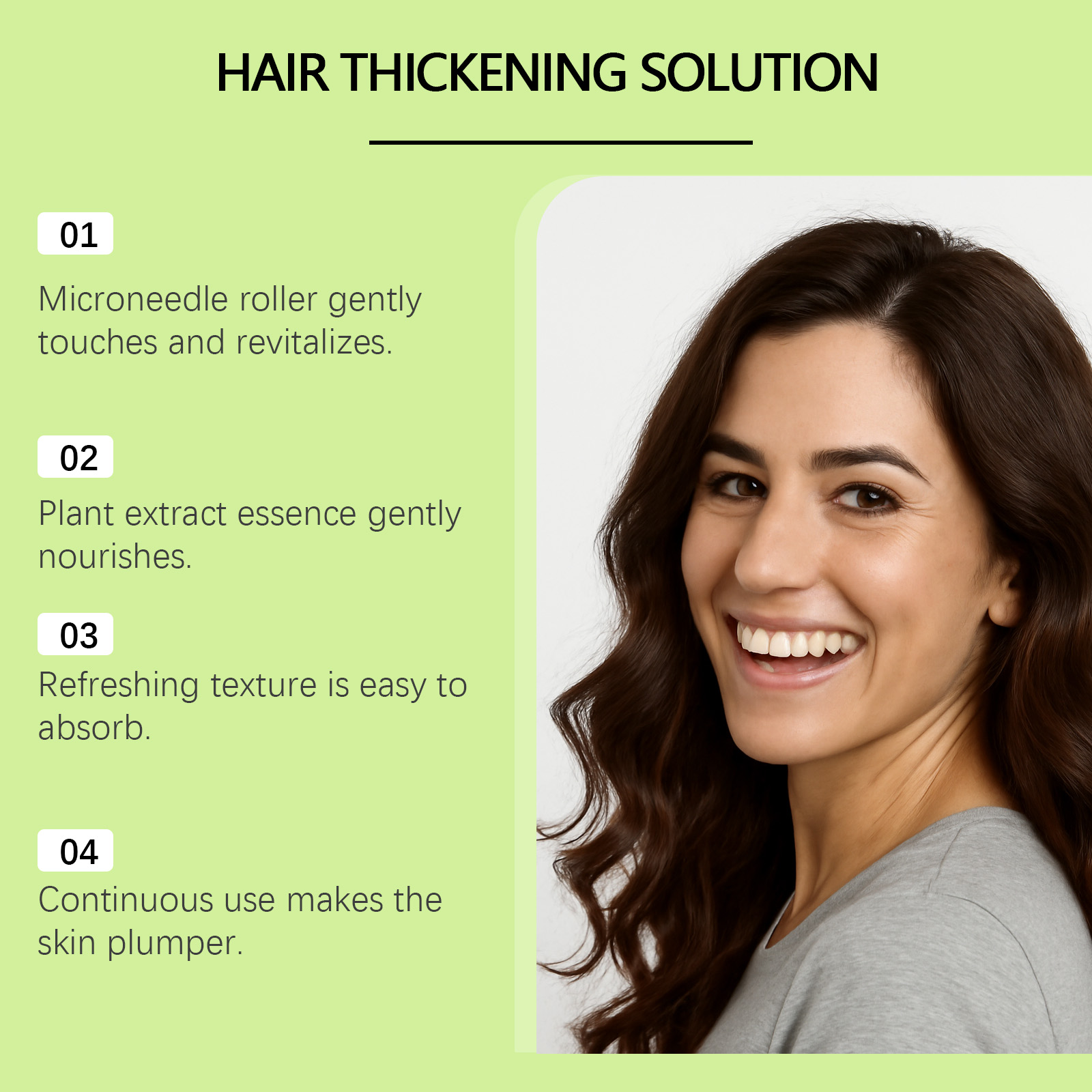 Hair Care Roller Essence Liquid Nourish Protect Smooth Gloss Hair Daily Scalp Treatment Serum