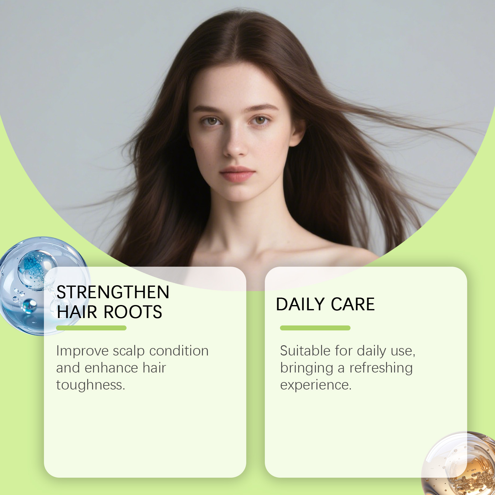 Hair Care Roller Essence Liquid Nourish Protect Smooth Gloss Hair Daily Scalp Treatment Serum