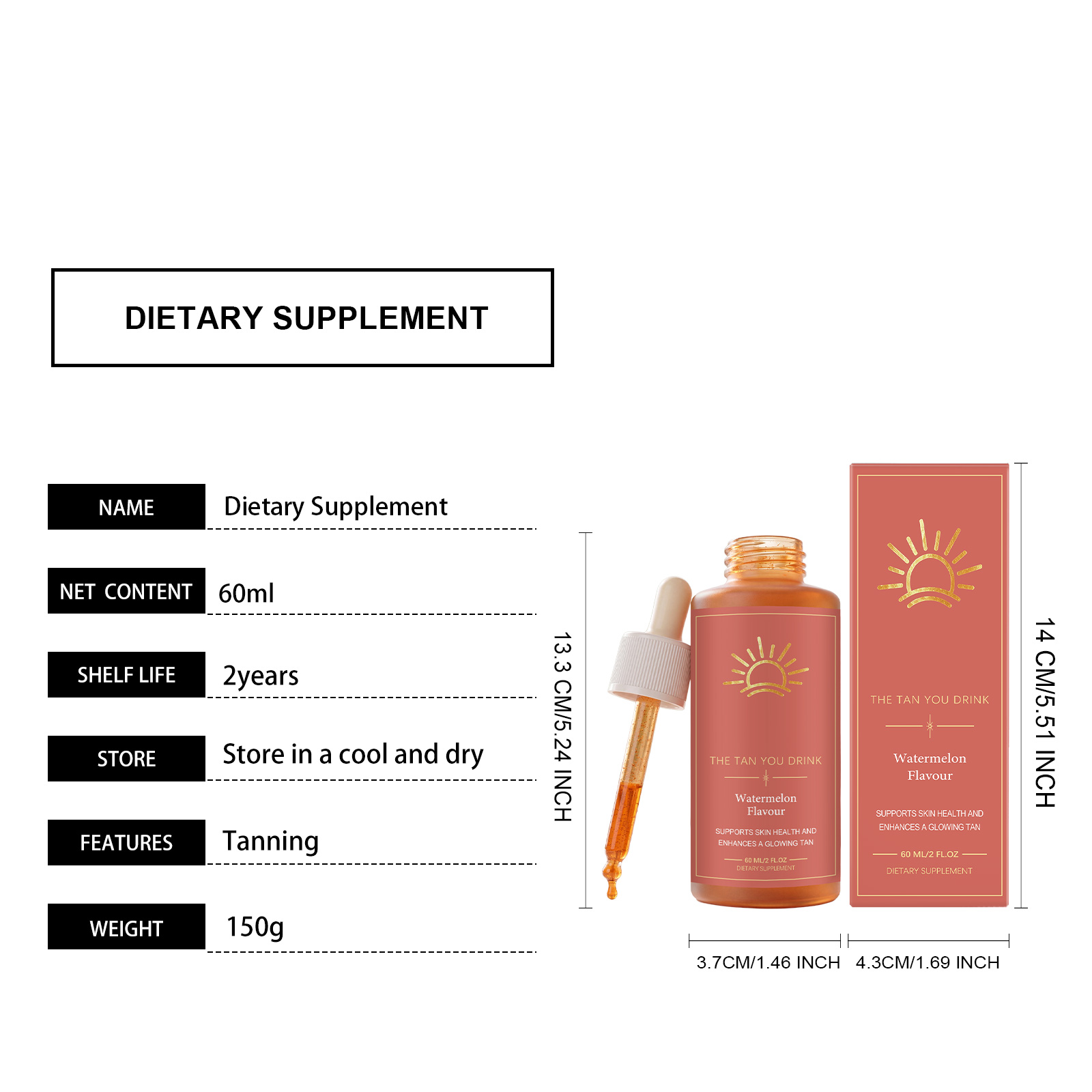 Sun Tanning Drops Mild Care Summer Natural Sun Tanning Body Skin Care Boost Skin Radiance Drops
