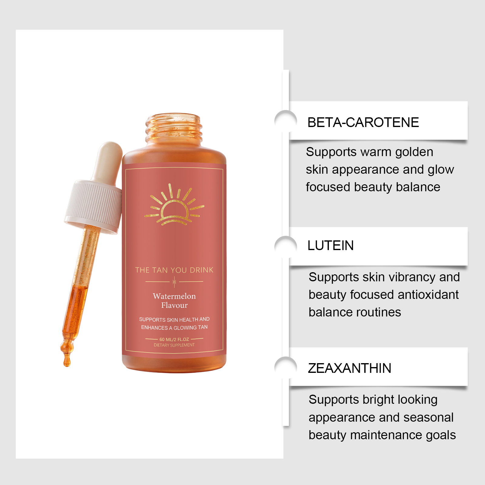 Sun Tanning Drops Mild Care Summer Natural Sun Tanning Body Skin Care Boost Skin Radiance Drops