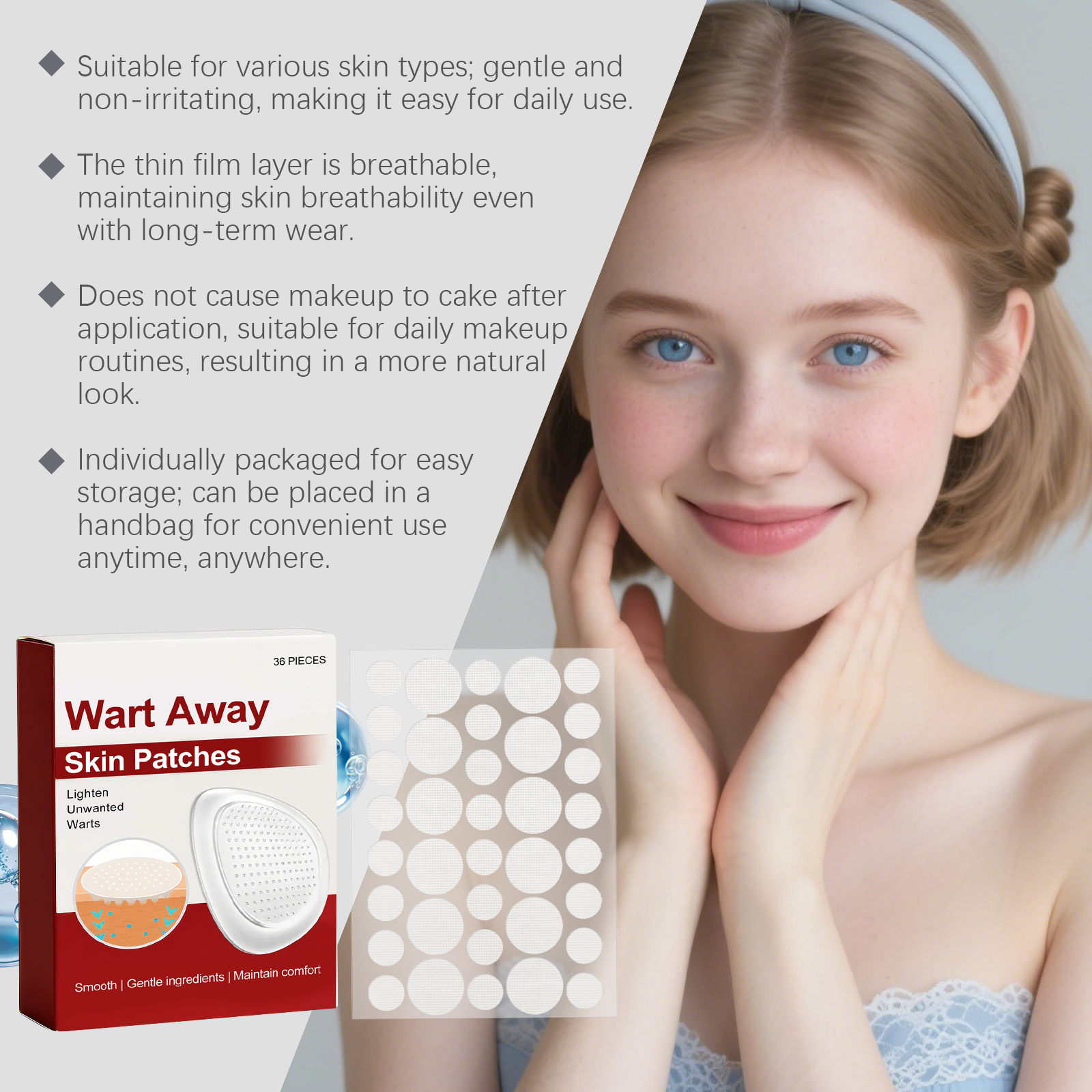 Local Skin Care Patch Breathable SkinFriendly NonSticky NonTight Daily Partial Skin Care Protect Patch Gentle Comfort Soft Light Mild