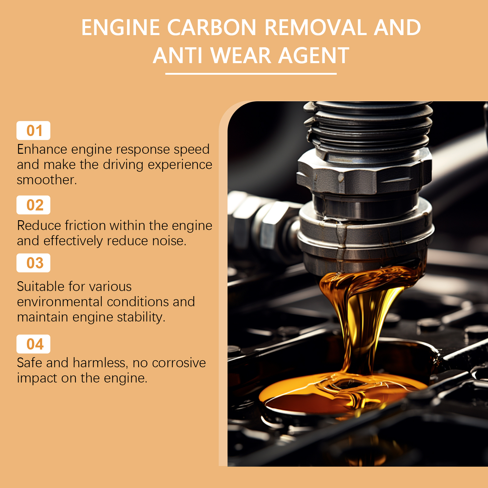 Auto Engine Protection Liquid Antiwear Rust Remove Clean Noise Stop Surface Renovate Car Internal Mechanical Components