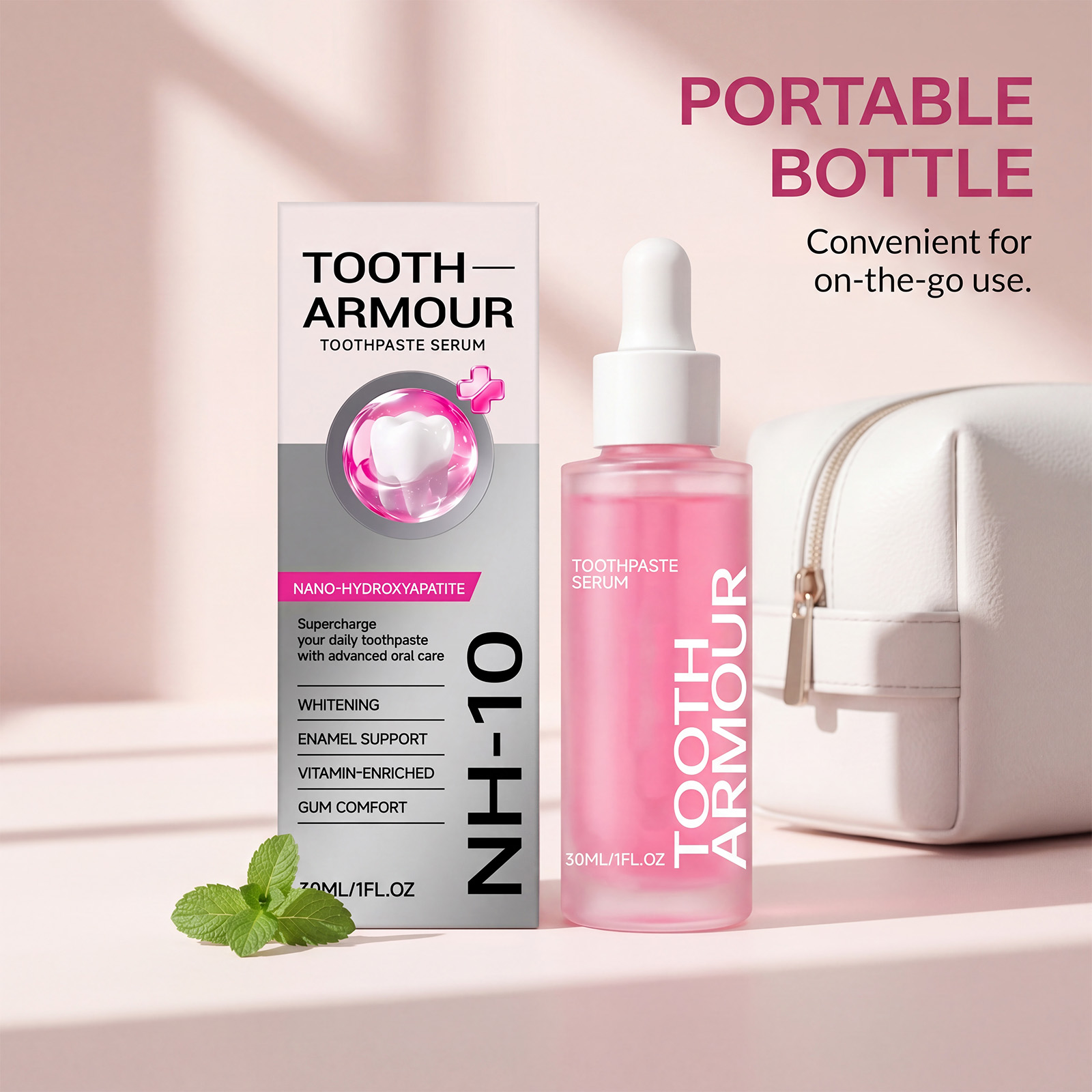 Nicotinamide Brightening Teeth Beauty Essence Light Texture Small Portable Whiten Tooth Freshen Breath Daily Use