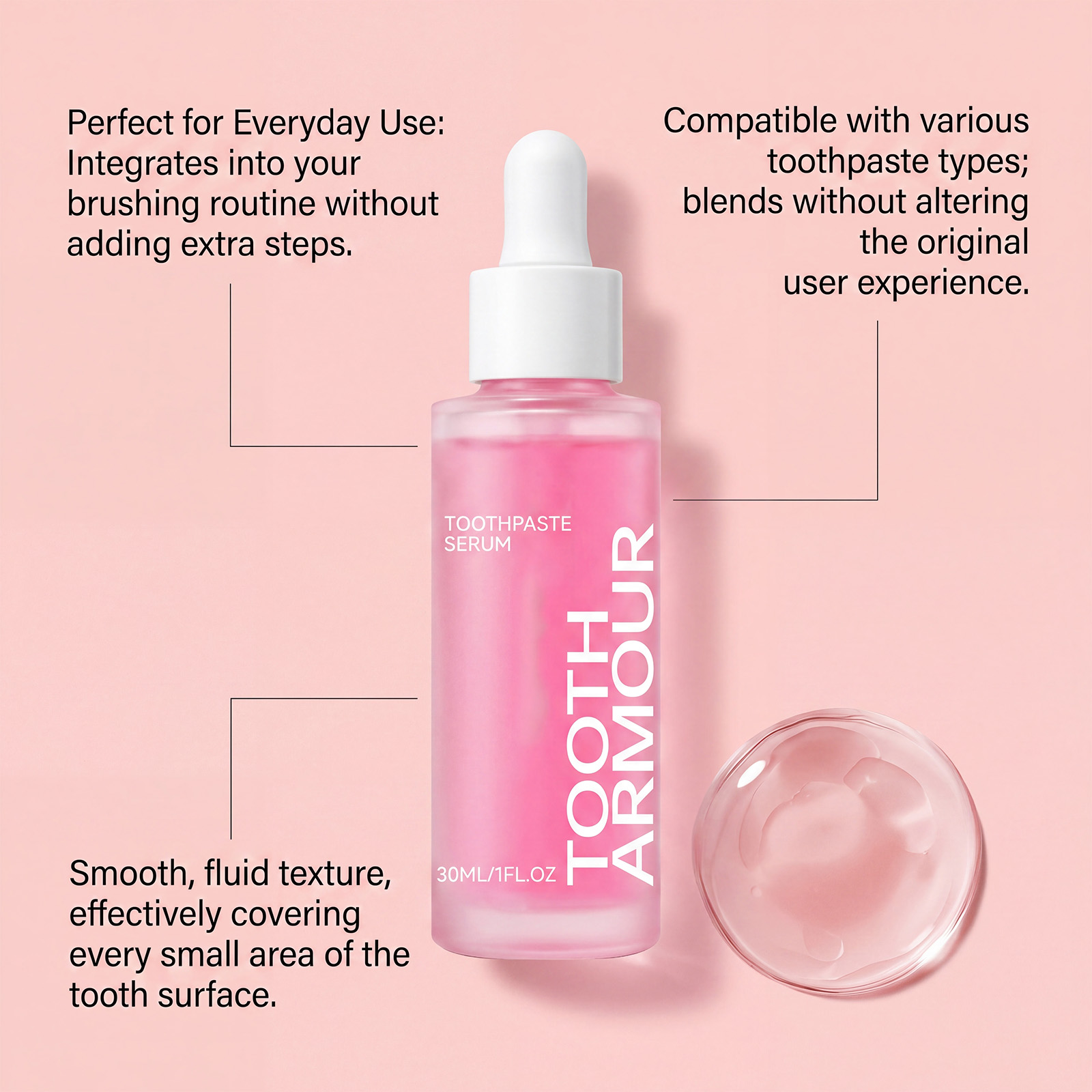 Nicotinamide Brightening Teeth Beauty Essence Light Texture Small Portable Whiten Tooth Freshen Breath Daily Use