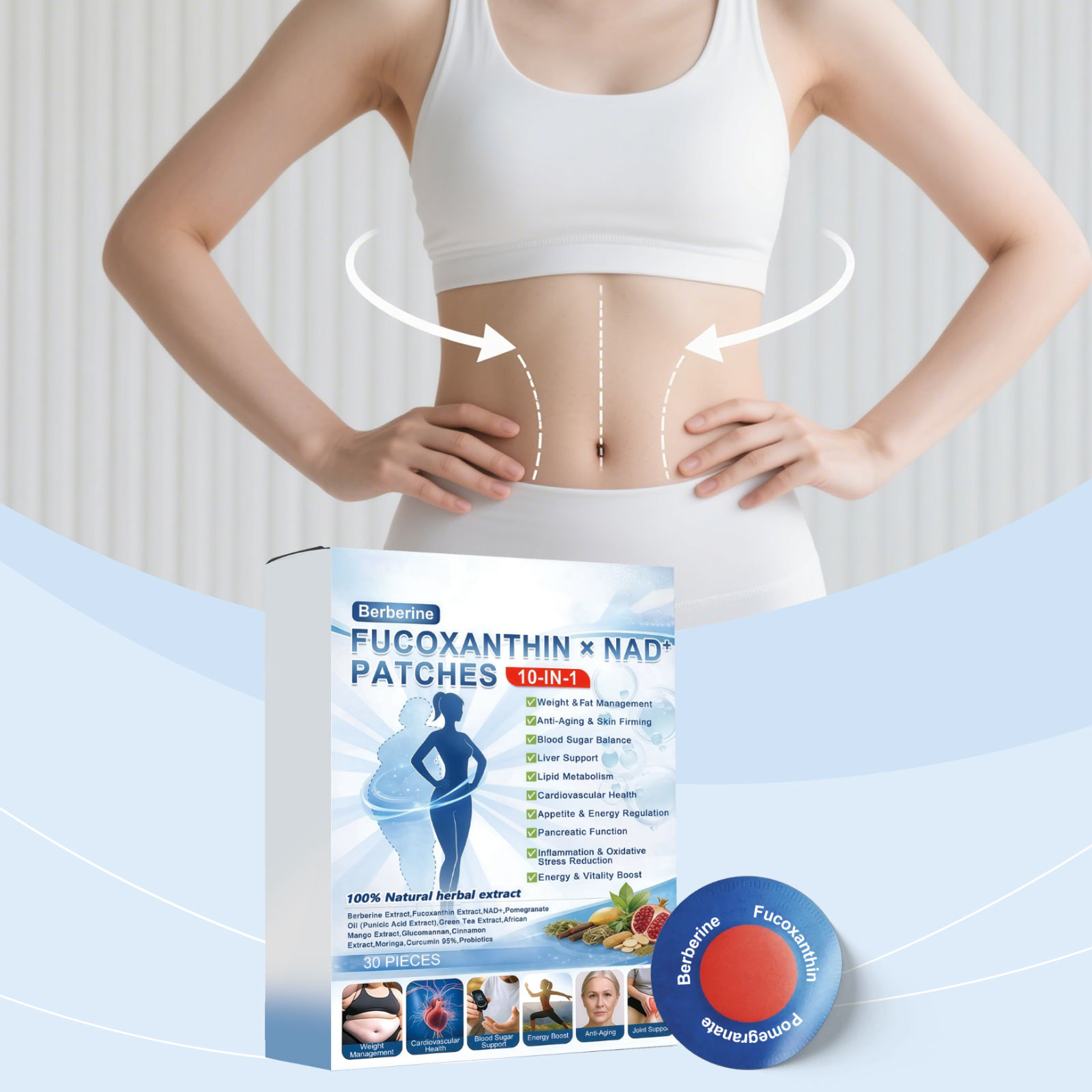 Body Care Patch Light Soft Skin Friendly Natural Fit Human Skin Daily External Use Care Sheet