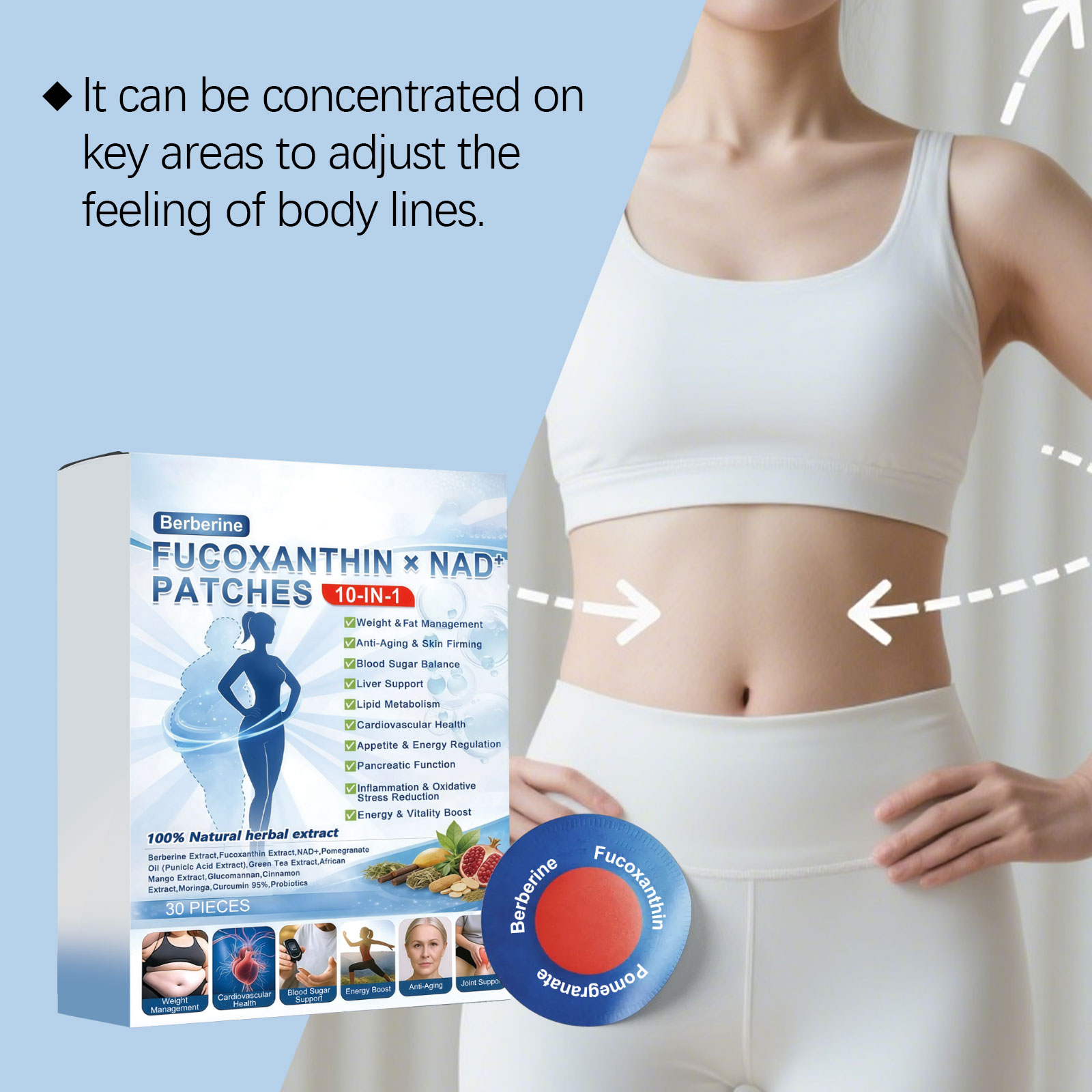 Body Care Patch Light Soft Skin Friendly Natural Fit Human Skin Daily External Use Care Sheet