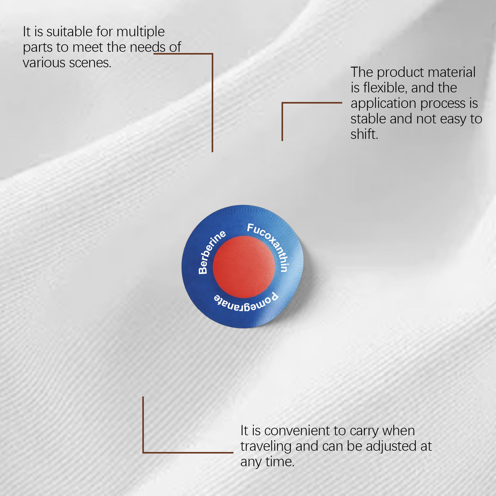 Body Care Patch Light Soft Skin Friendly Natural Fit Human Skin Daily External Use Care Sheet