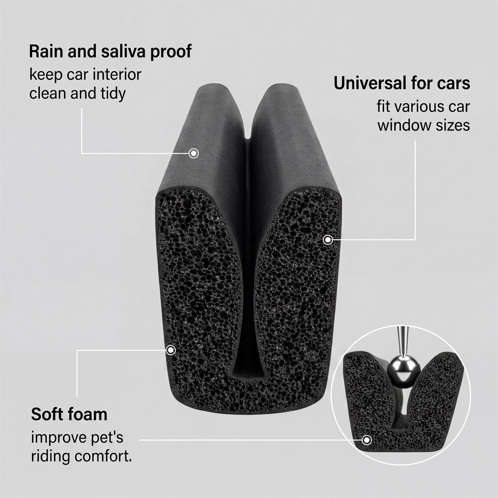 Dog Window Chin Rest Hanging Car Headrest Soft Material Daily Care Easy Mount For Pet Ride Trip Safe Comfort Accessory