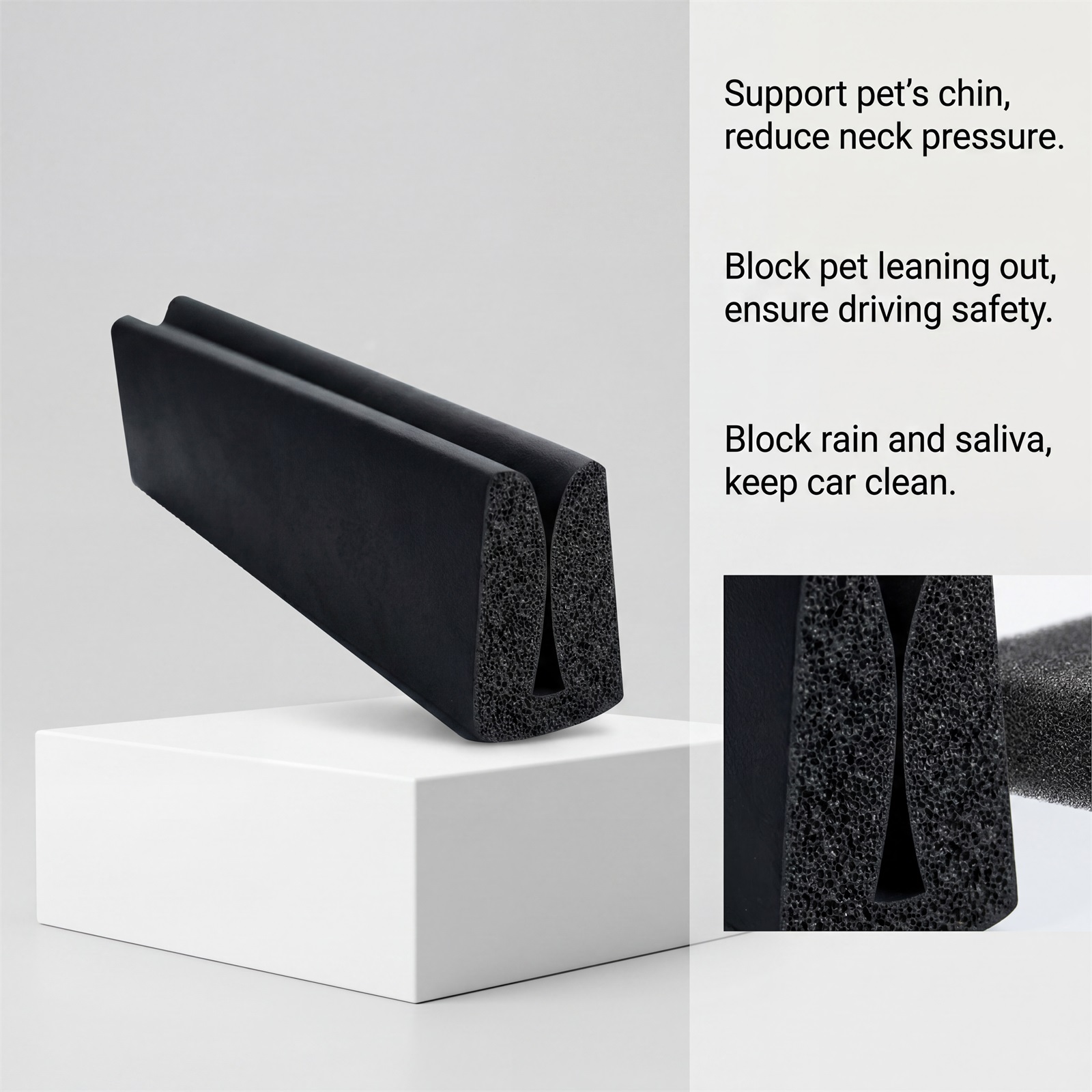 Dog Window Chin Rest Hanging Car Headrest Soft Material Daily Care Easy Mount For Pet Ride Trip Safe Comfort Accessory