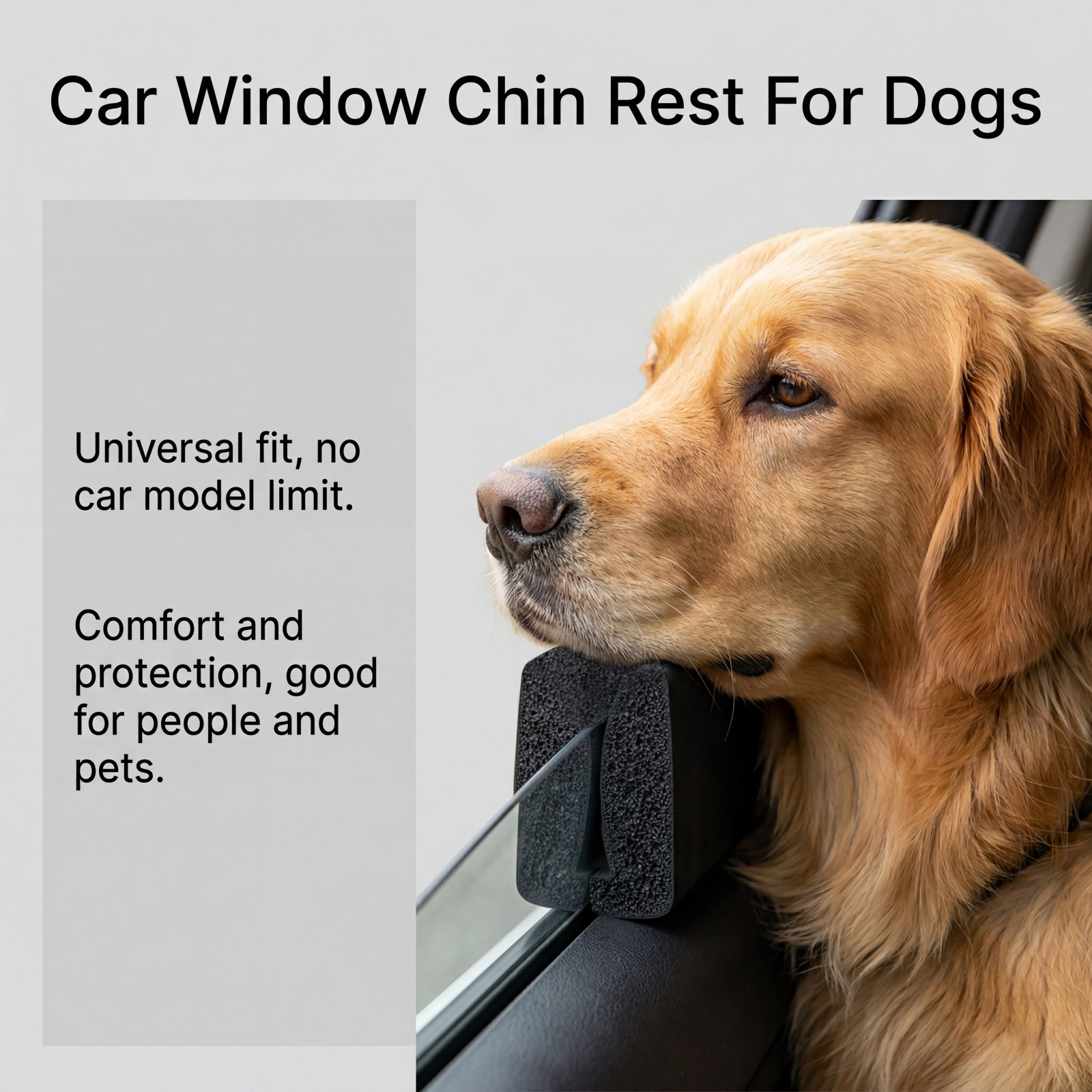 Dog Window Chin Rest Hanging Car Headrest Soft Material Daily Care Easy Mount For Pet Ride Trip Safe Comfort Accessory