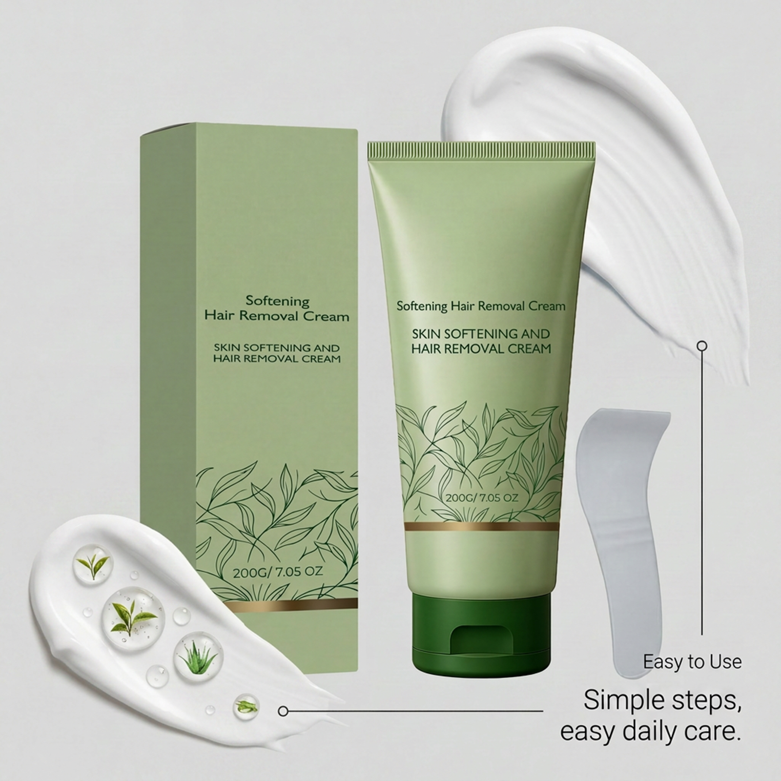 Smooth Hair Removal Cream Mild Formula Silky Skin Easy Use Multi Part Applicable Body Care