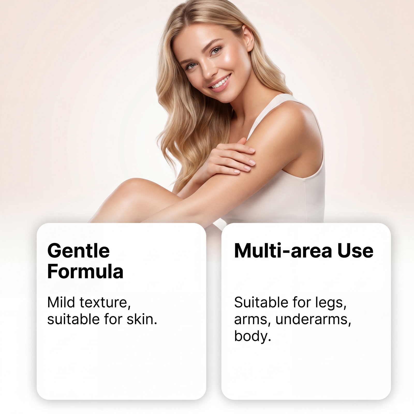 Smooth Hair Removal Cream Mild Formula Silky Skin Easy Use Multi Part Applicable Body Care