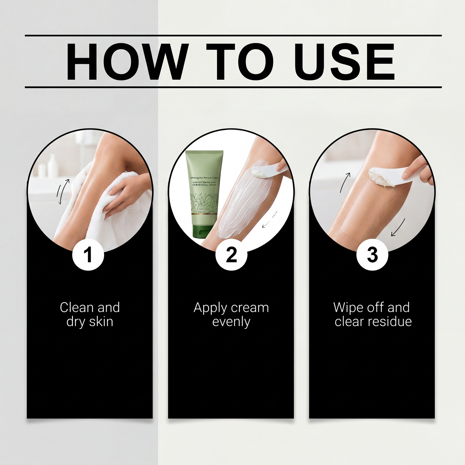 Smooth Hair Removal Cream Mild Formula Silky Skin Easy Use Multi Part Applicable Body Care