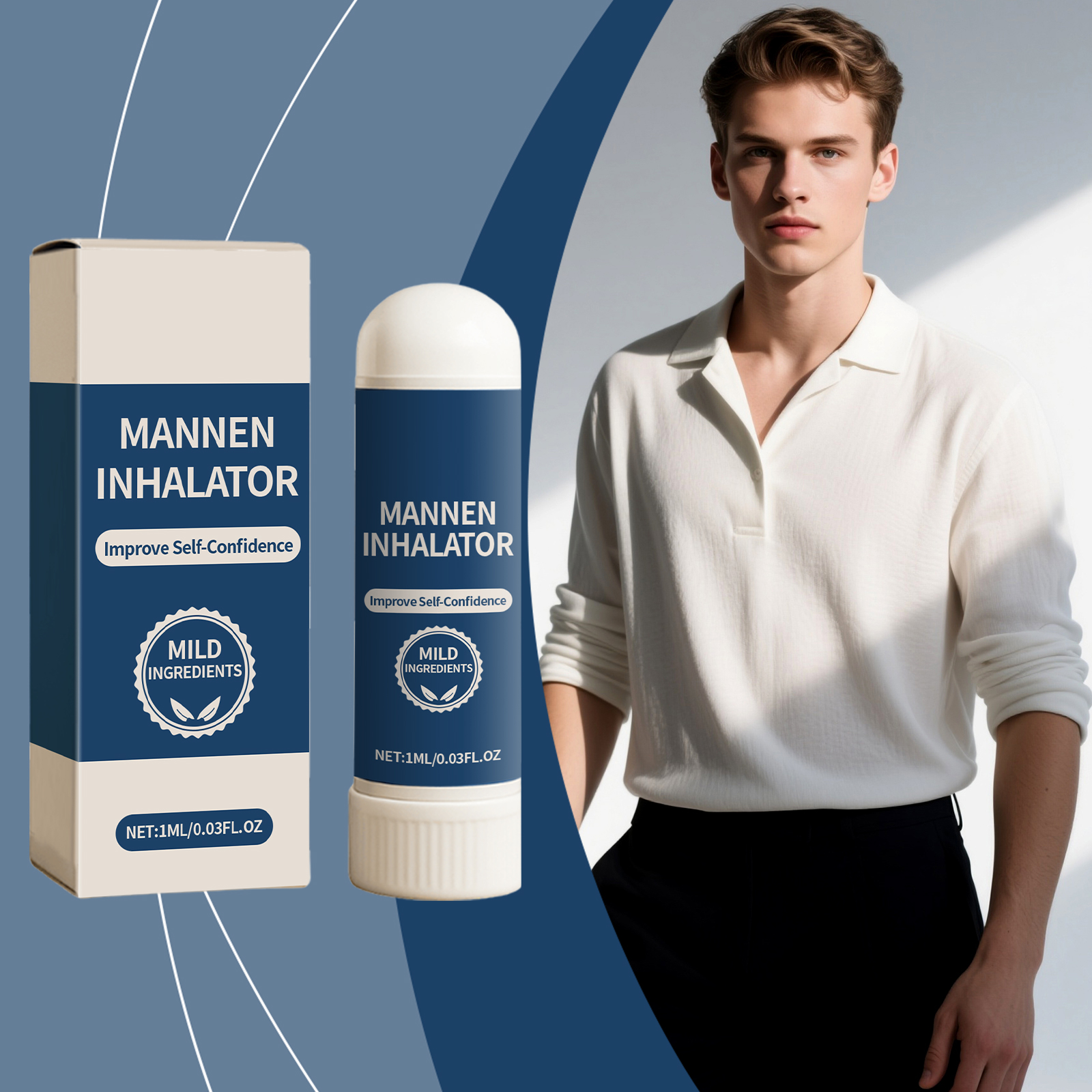 Male Nasal Inhaler Epimedium Extract Mild Nourishing Cool Comfortable Mens Daily Body Care Stick Natural Gentle Refreshing Healthy Personal Upkeep