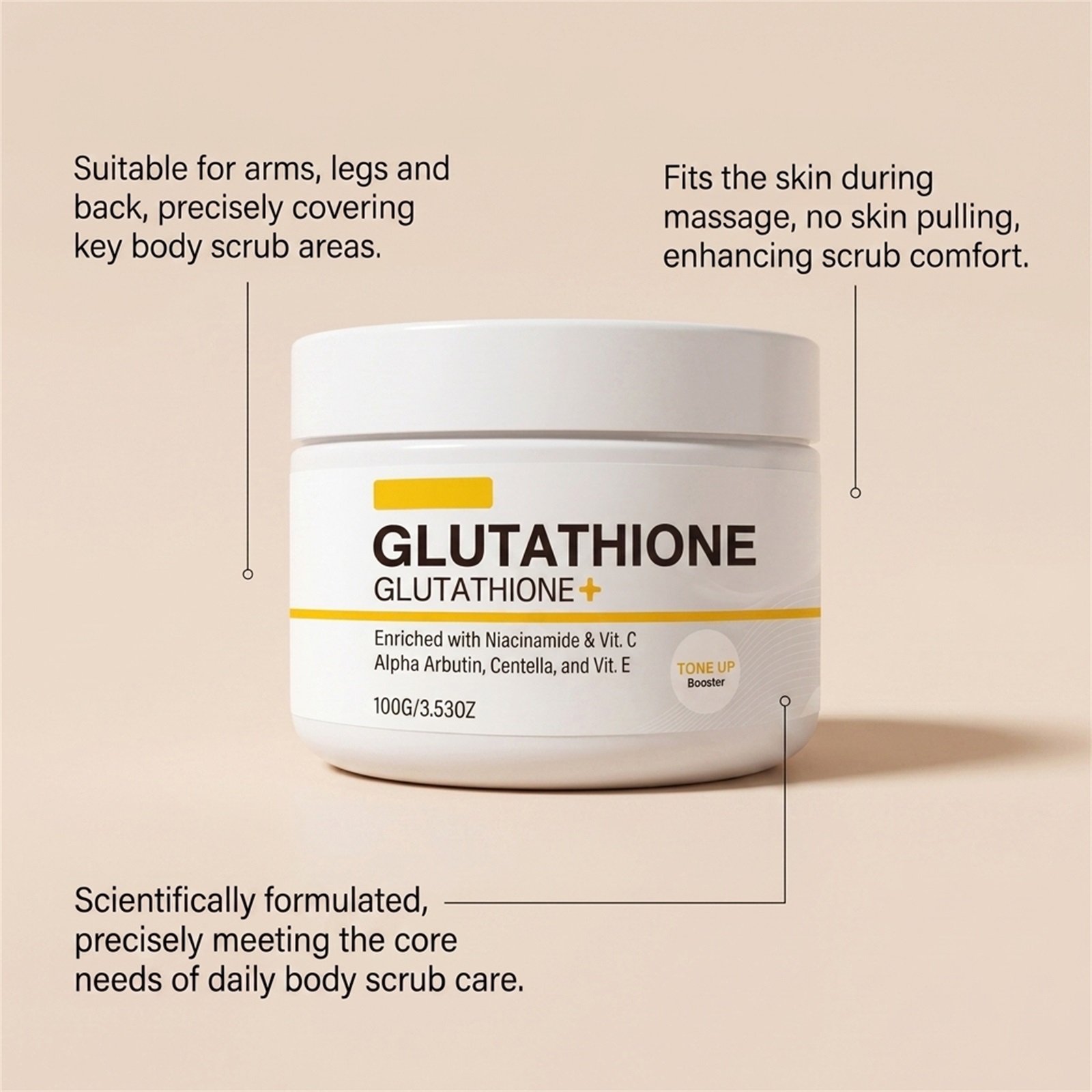 Body Scrub Mild Cleansing Soft Smooth Moisturizing Comfort Daily Care For Human Body Skin