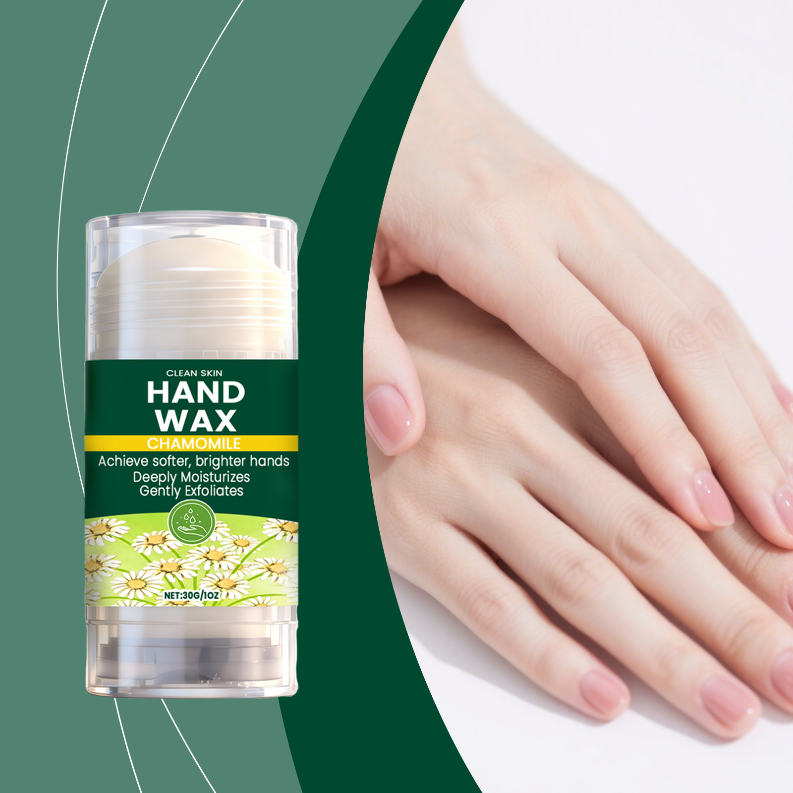 Chamomile Hand Wax Mild Nourishing Hydrating Soft Easy Absorb Delicate Dry Hand Skin Daily Hand Care