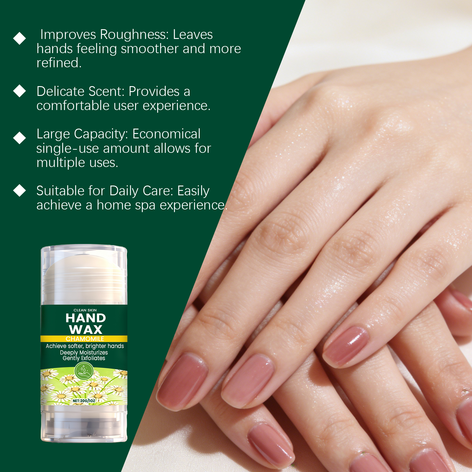 Chamomile Hand Wax Mild Nourishing Hydrating Soft Easy Absorb Delicate Dry Hand Skin Daily Hand Care