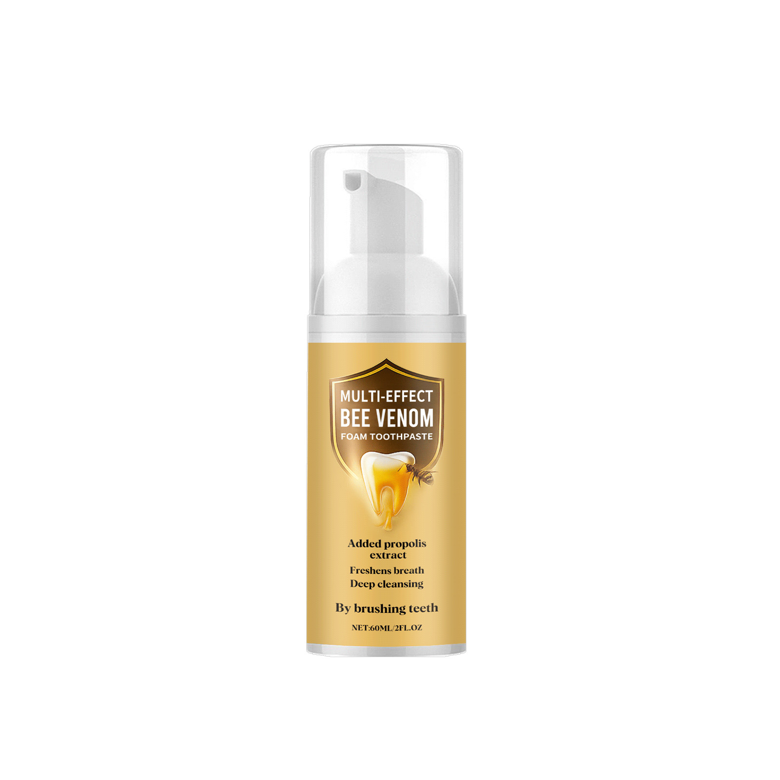 Bee Venom Cleansing Mousse Gentle Clean Protect Bright Teeth Press Type Design Daily Oral Care Tooth Paste