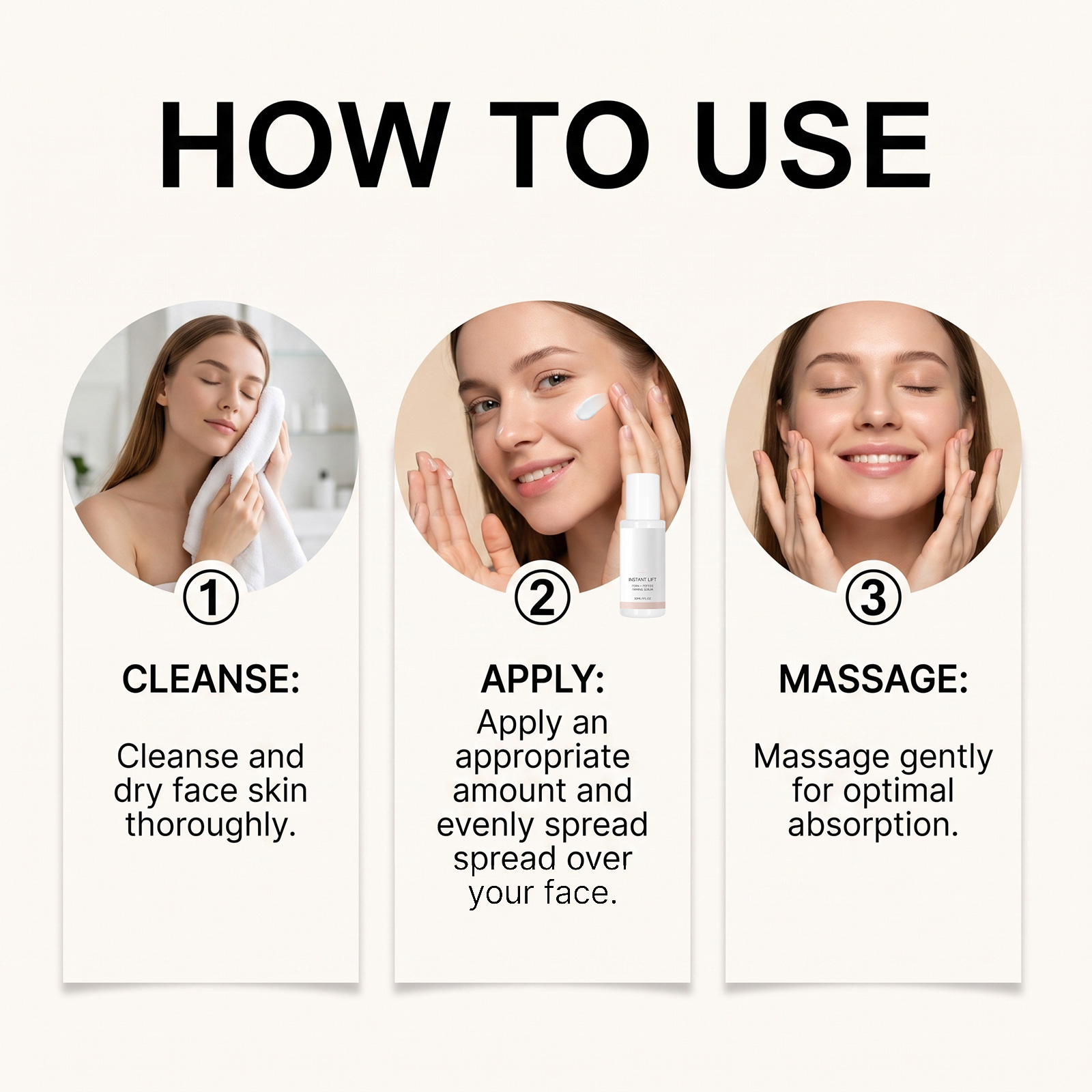 Facial Lifting Essence Liquid Light Texture Fast Absorb Soft Smooth Non Sticky Skin Care