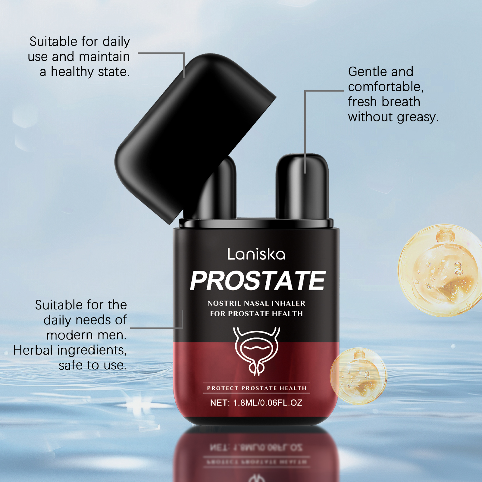 Male Care Double Hole Nasal Inhaler Cleanses Nasal Passages Eases Congestion And Itching Discomfort
