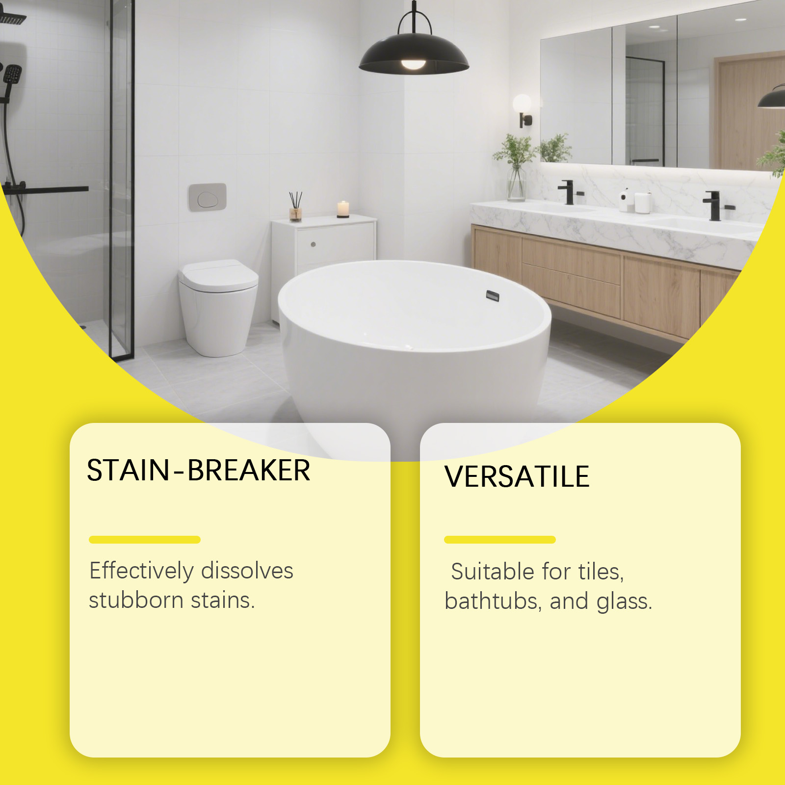 Multi Purpose Stain Removal Set Mild Formula Clean Descaling Brighten Tile Bathtub Glass General Application Household Gentle Decontamination