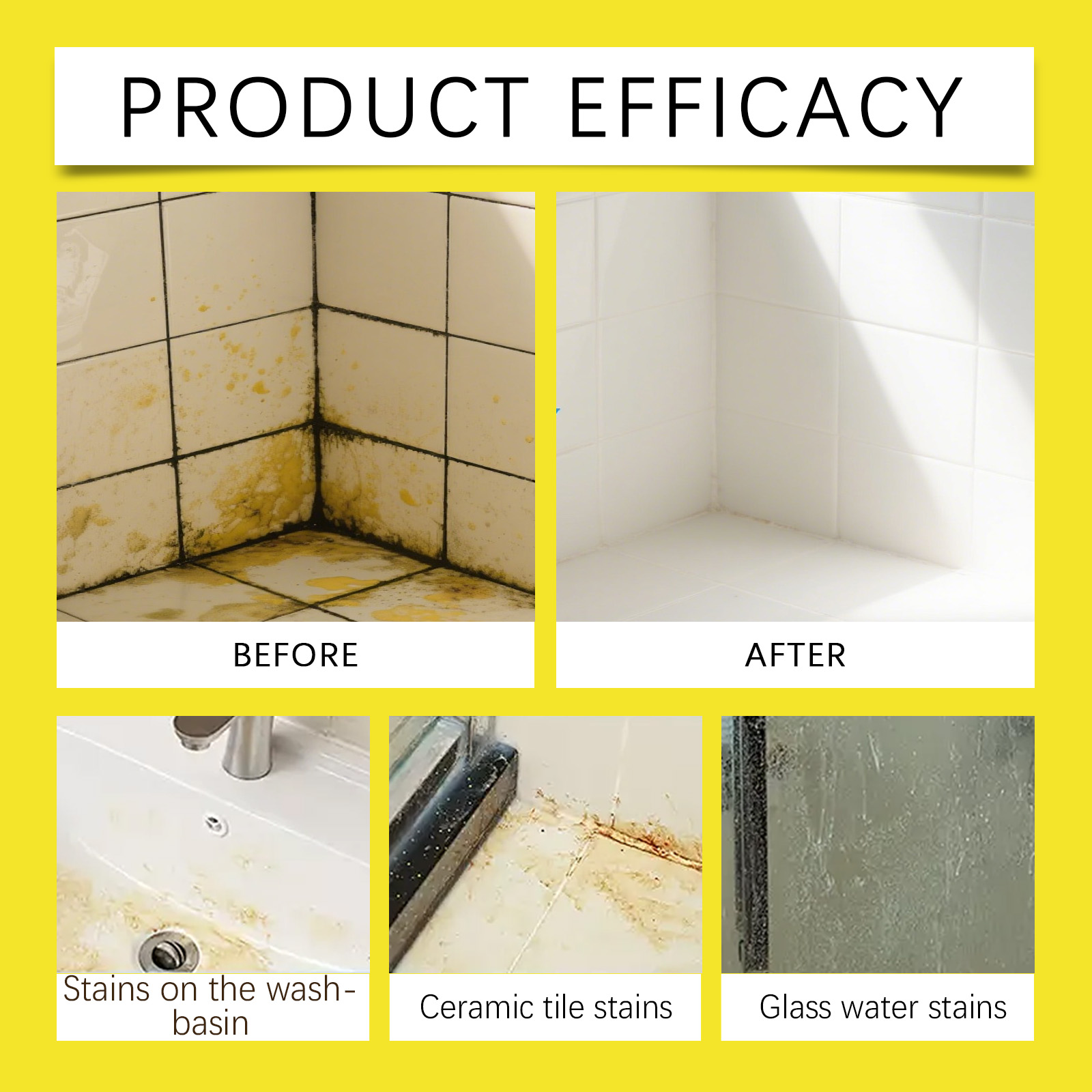 Multi Purpose Stain Removal Set Mild Formula Clean Descaling Brighten Tile Bathtub Glass General Application Household Gentle Decontamination