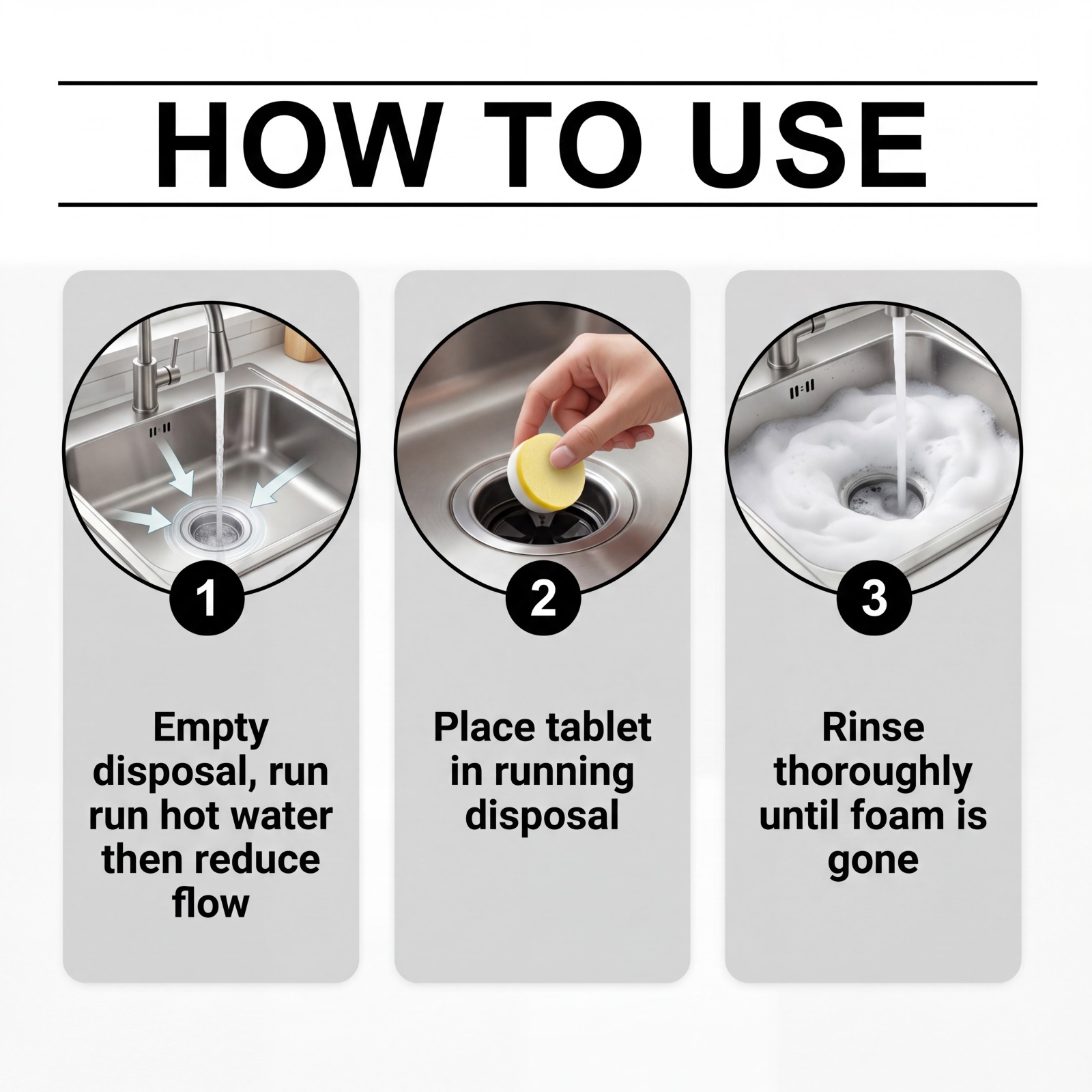 Garbage Disposer Cleaning Tablets Daily Household Kitchen Sink Deodorizing Cleaning Stain Removing