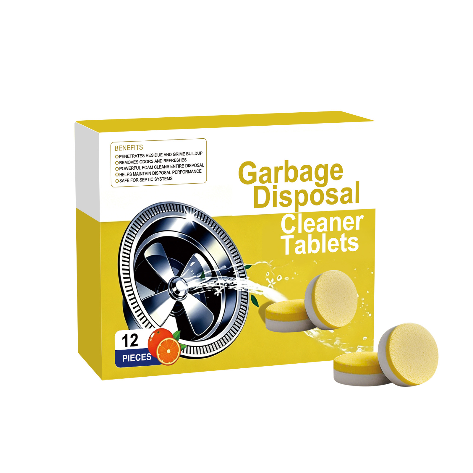 Garbage Disposer Cleaning Tablets Daily Household Kitchen Sink Deodorizing Cleaning Stain Removing