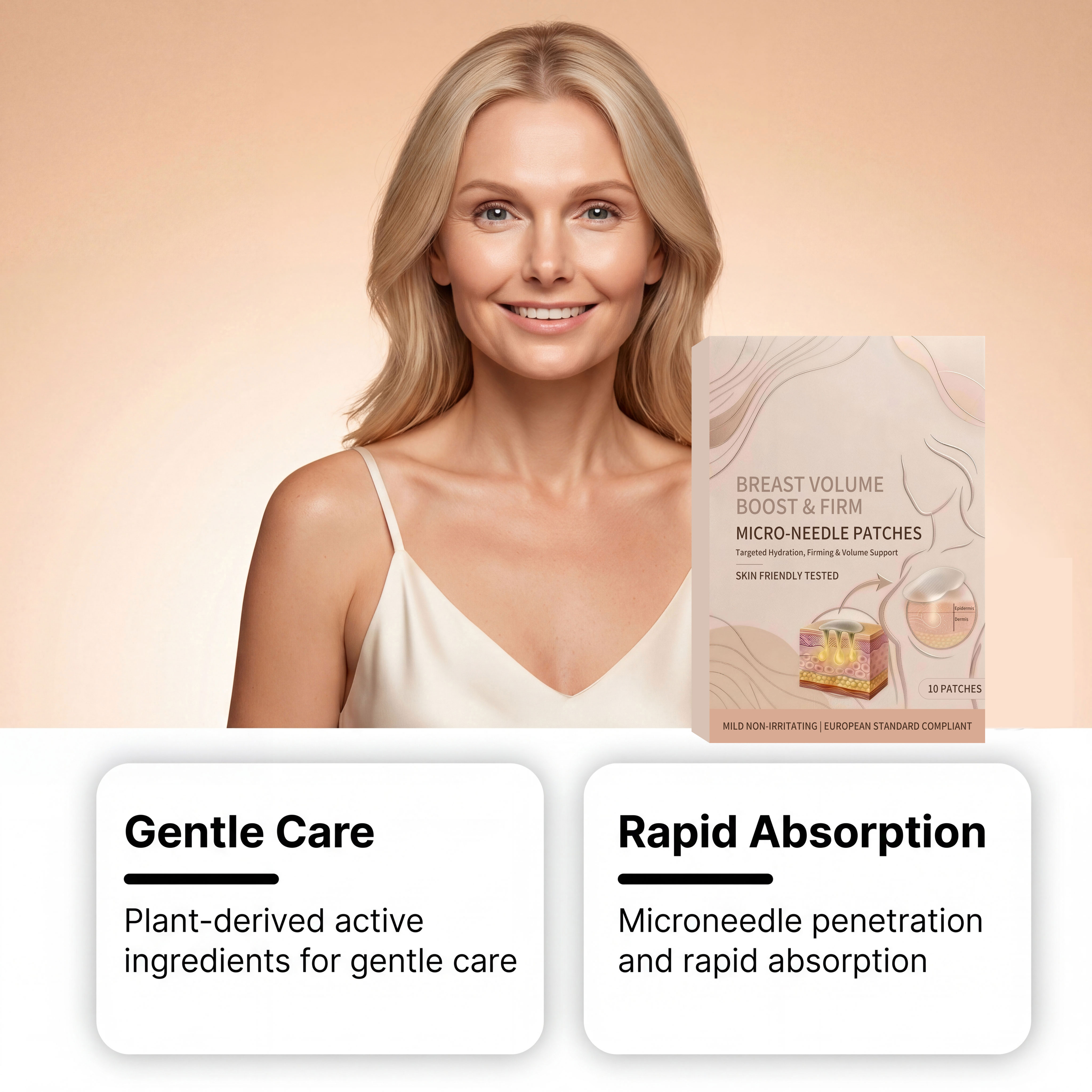 Chest Care Patch Mild Ingredients Light Breathable Nonsticky Fit Skin Show Gentle Beauty