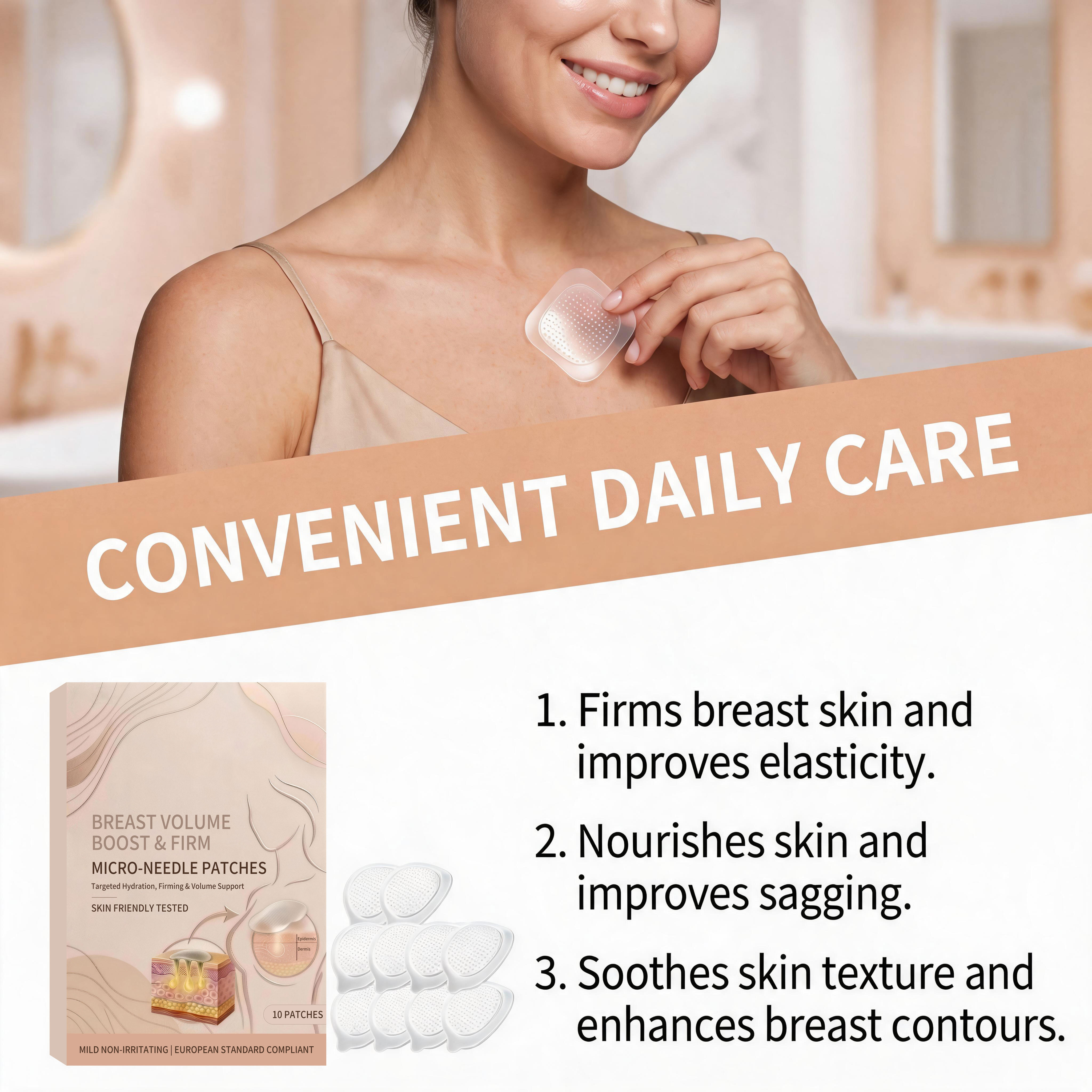 Chest Care Patch Mild Ingredients Light Breathable Nonsticky Fit Skin Show Gentle Beauty