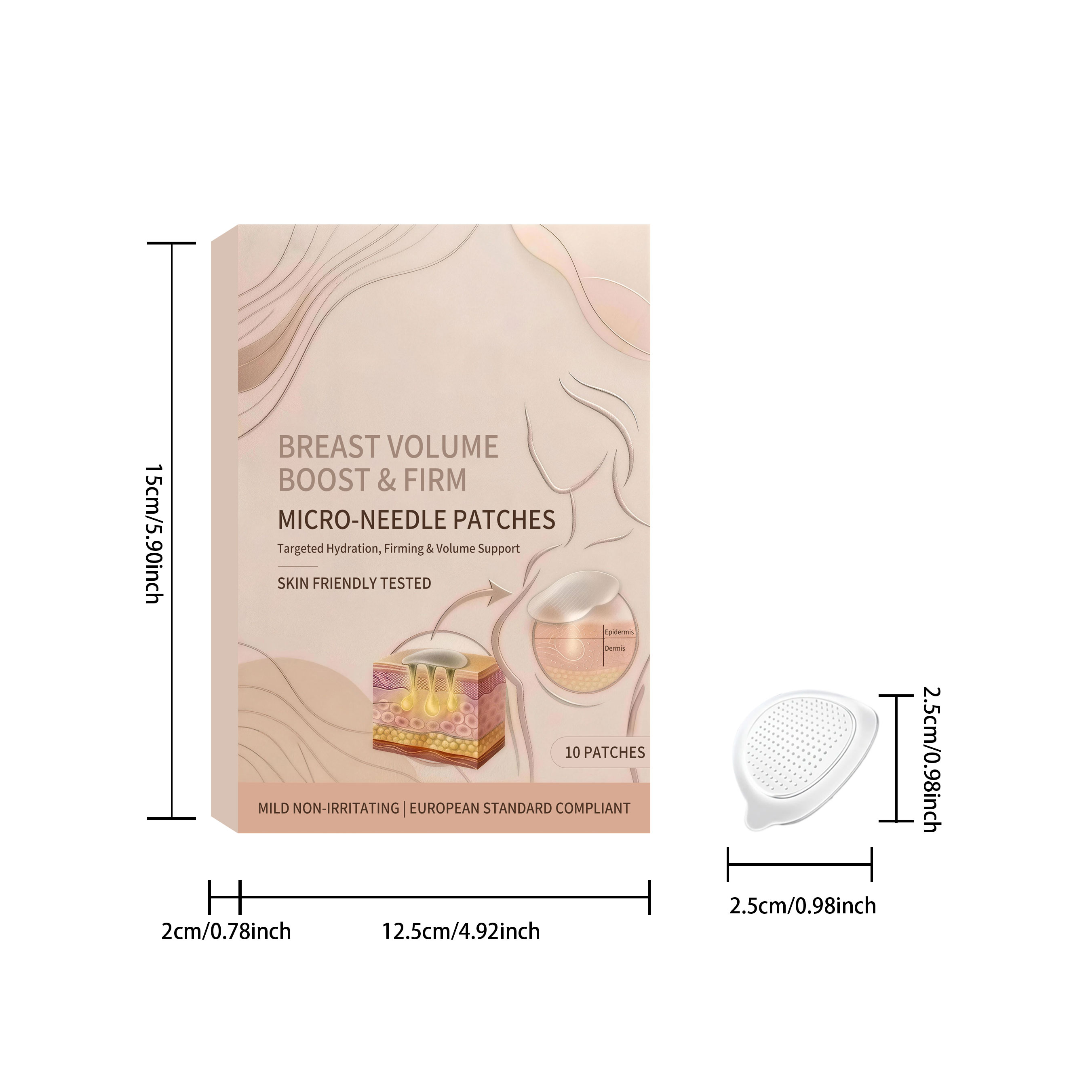 Chest Care Patch Mild Ingredients Light Breathable Nonsticky Fit Skin Show Gentle Beauty