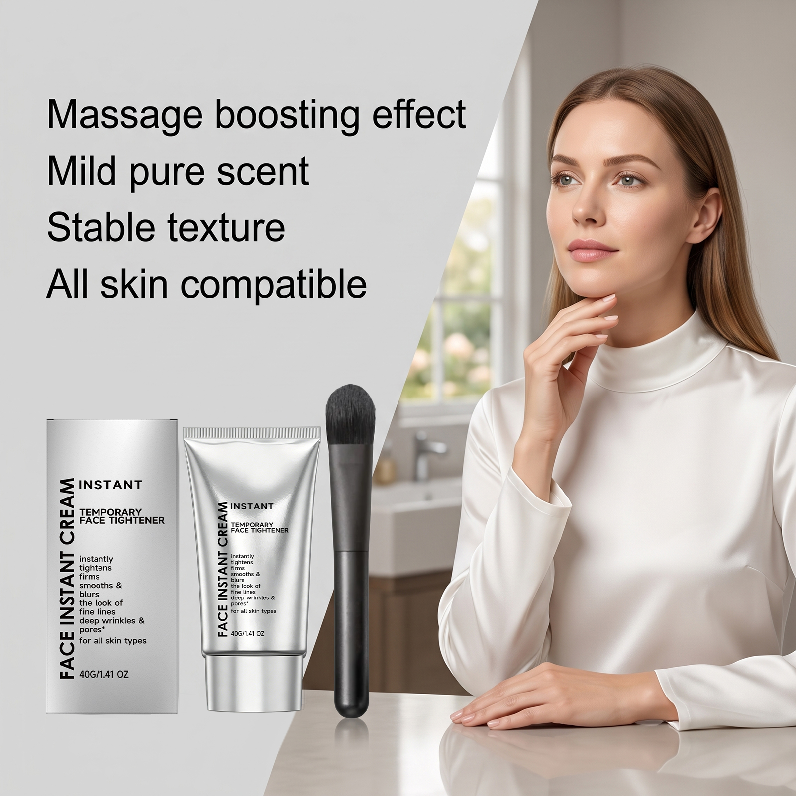 Smooth Facial Care Cream Lightweight Moisturizing Gentle Nourishing Daily Comfort Fresh Delicate Protect Skin