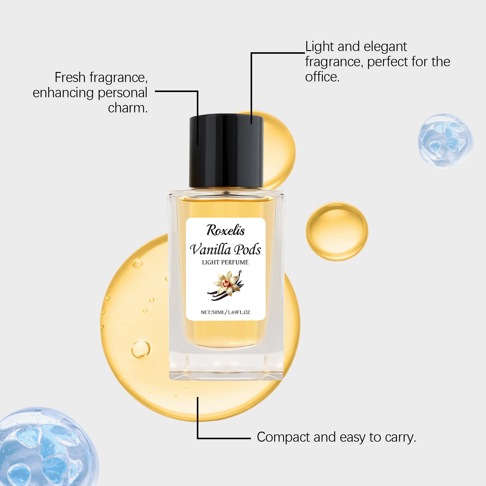 Vanilla Fragrance Eau De Toilette Long Lasting Charming Layered Sweet Delicate Portable Perfume Spray