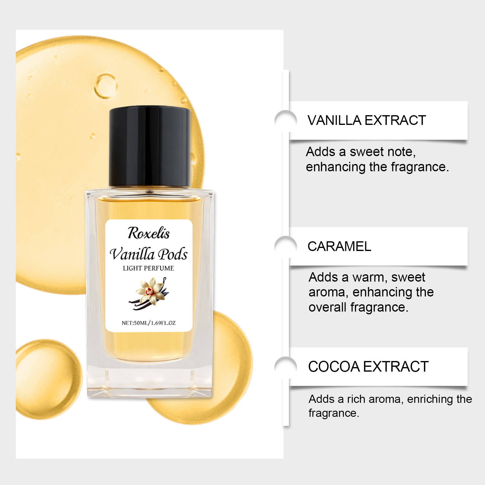 Vanilla Fragrance Eau De Toilette Long Lasting Charming Layered Sweet Delicate Portable Perfume Spray
