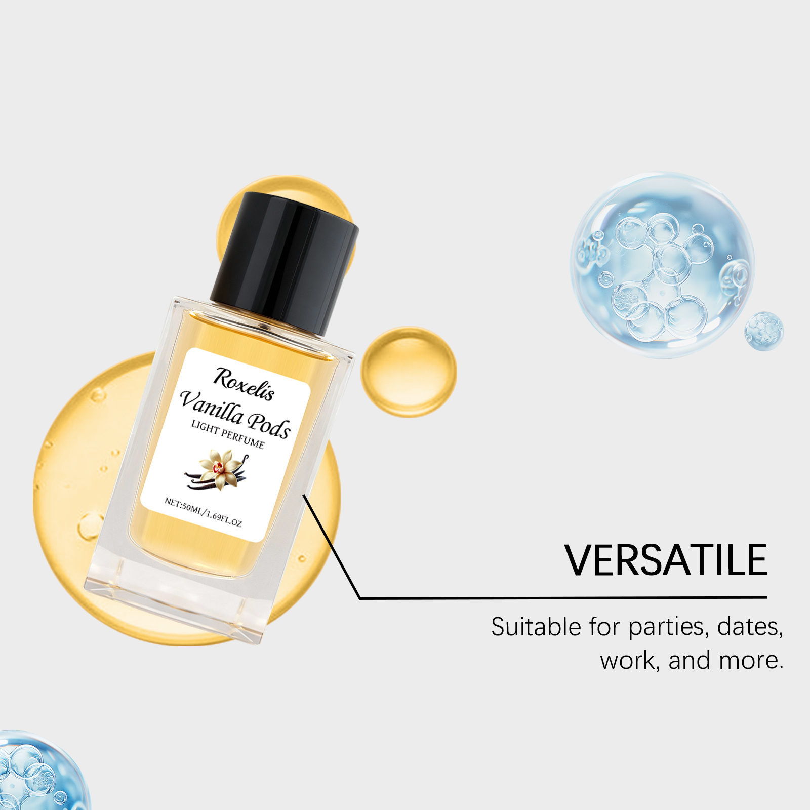 Vanilla Fragrance Eau De Toilette Long Lasting Charming Layered Sweet Delicate Portable Perfume Spray