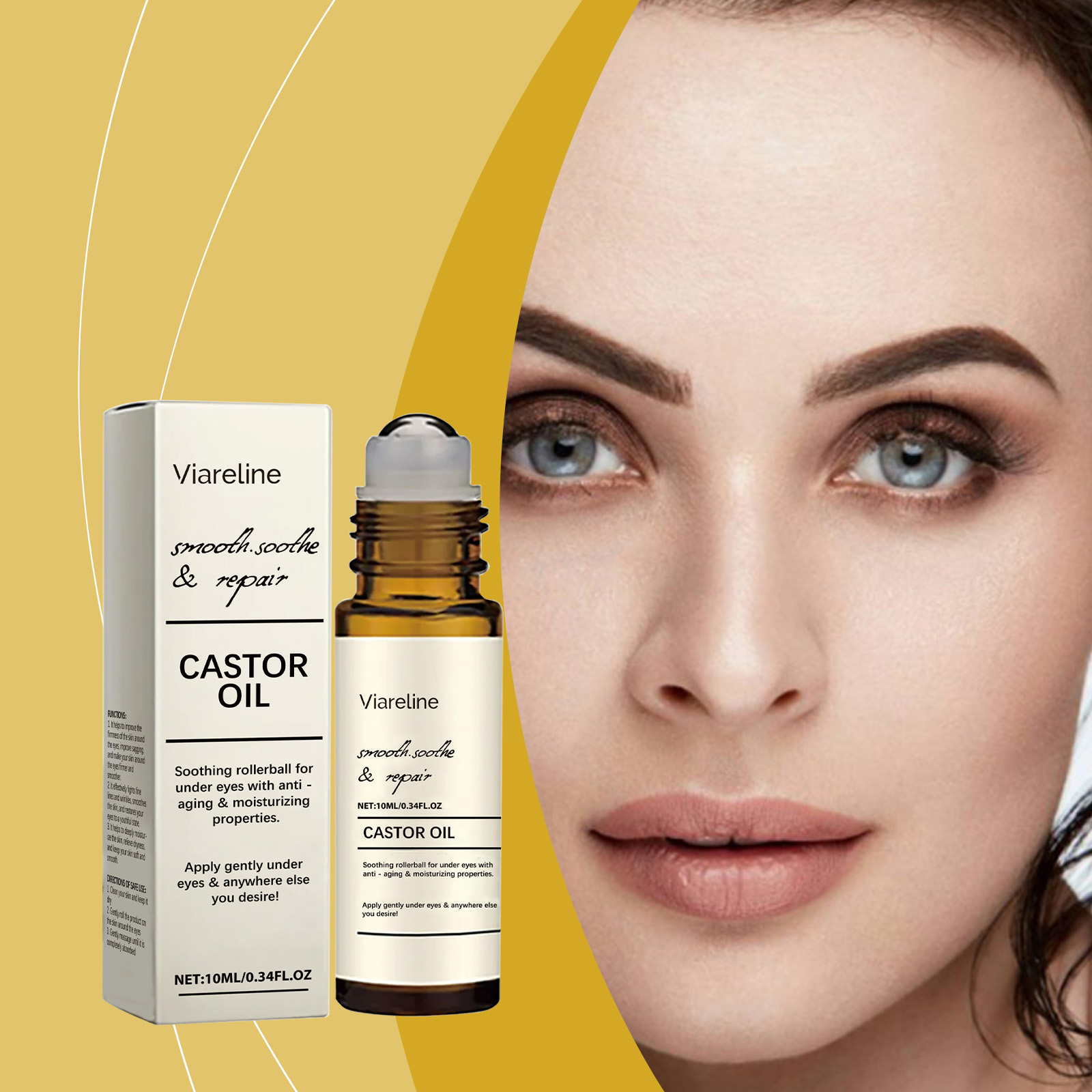 Eye Roller Firming Essential Oil Gentle Massage Eye Skin Moisturizing Daily Care Essential Oil