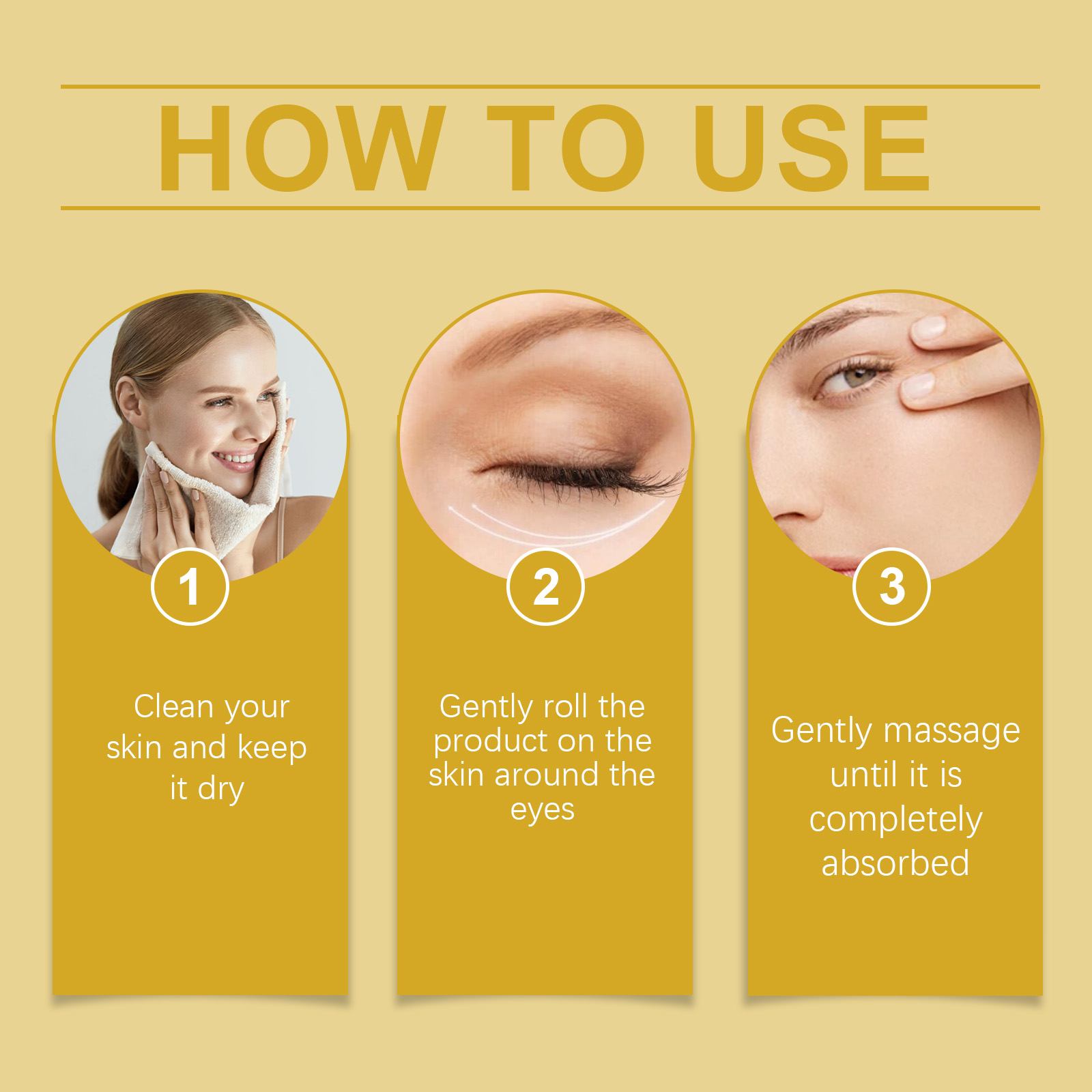 Eye Roller Firming Essential Oil Gentle Massage Eye Skin Moisturizing Daily Care Essential Oil