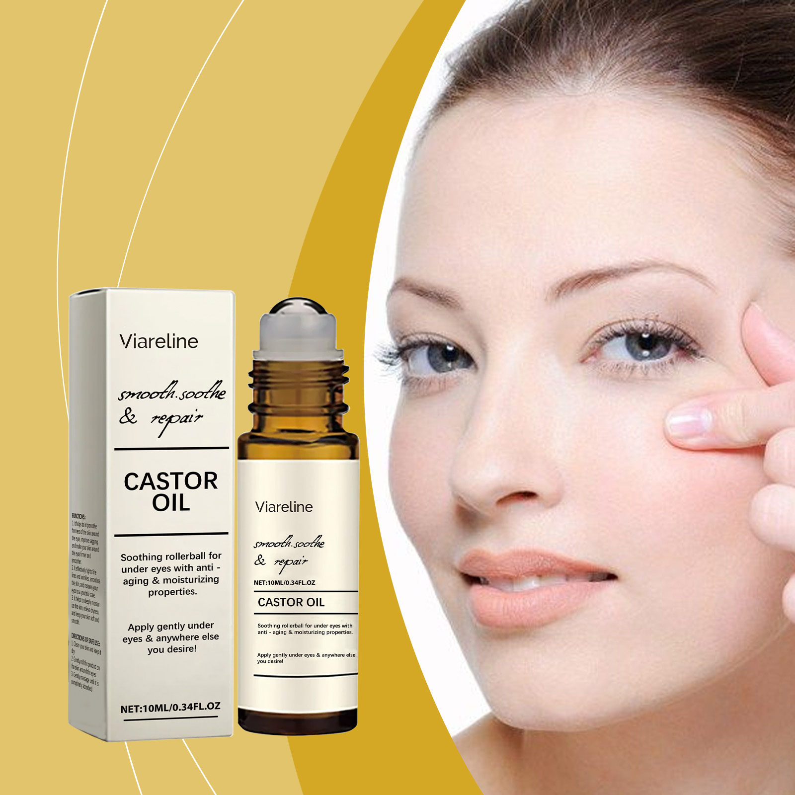 Eye Roller Firming Essential Oil Gentle Massage Eye Skin Moisturizing Daily Care Essential Oil