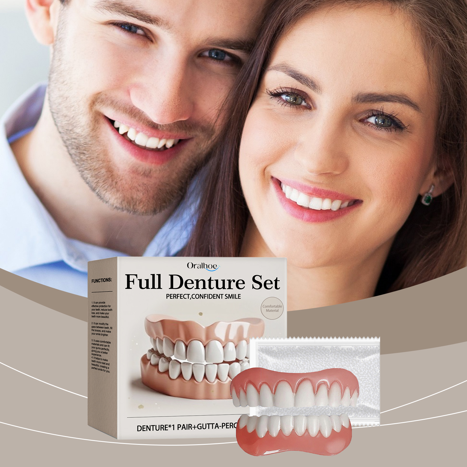 Denture Modification Kit Teeth Beauty Cover Fix Tooth Gaps Improve Smile Appearance For Dental Beautification