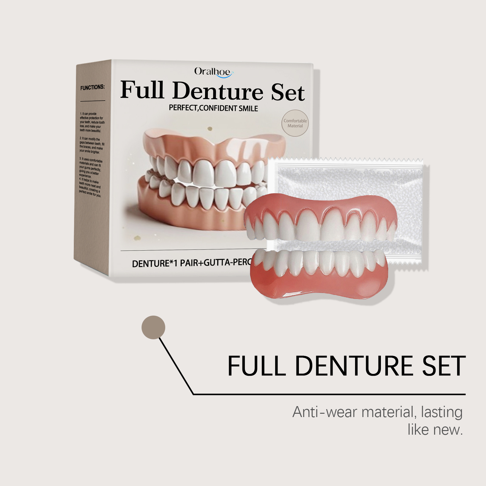 Denture Modification Kit Teeth Beauty Cover Fix Tooth Gaps Improve Smile Appearance For Dental Beautification