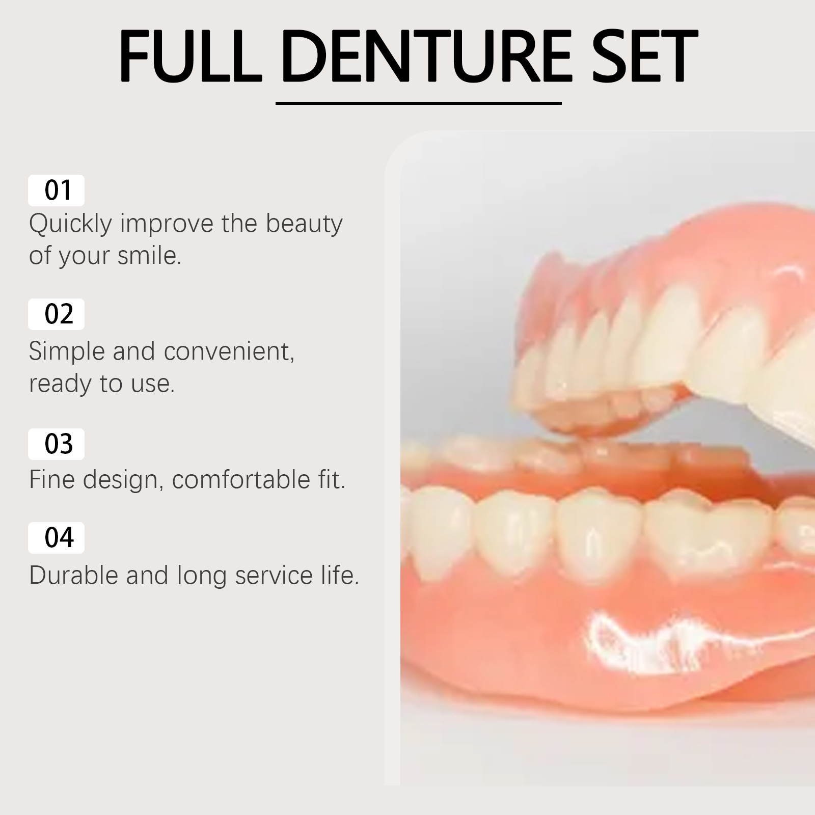 Denture Modification Kit Teeth Beauty Cover Fix Tooth Gaps Improve Smile Appearance For Dental Beautification