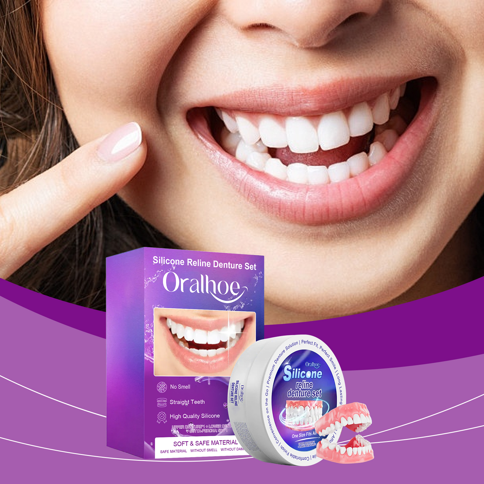 Denture Modification Kit For Beauty Modify Teeth Gaps Natural Smile Comfortable Cosmetic Teeth