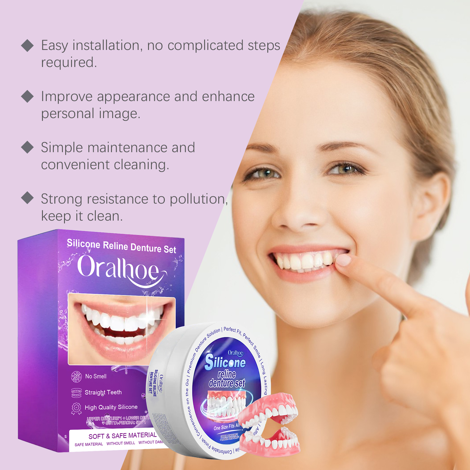 Denture Modification Kit For Beauty Modify Teeth Gaps Natural Smile Comfortable Cosmetic Teeth