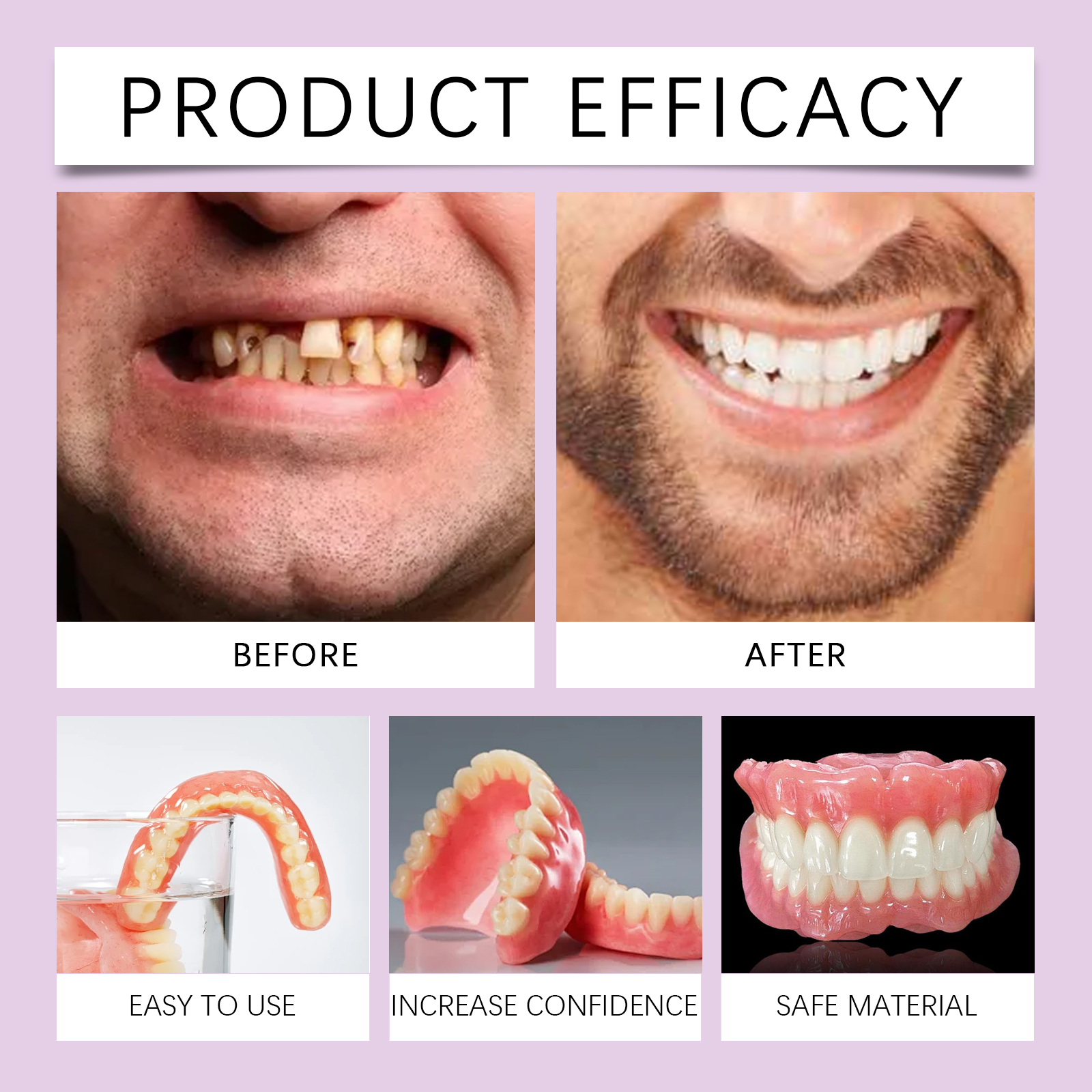 Denture Modification Kit For Beauty Modify Teeth Gaps Natural Smile Comfortable Cosmetic Teeth