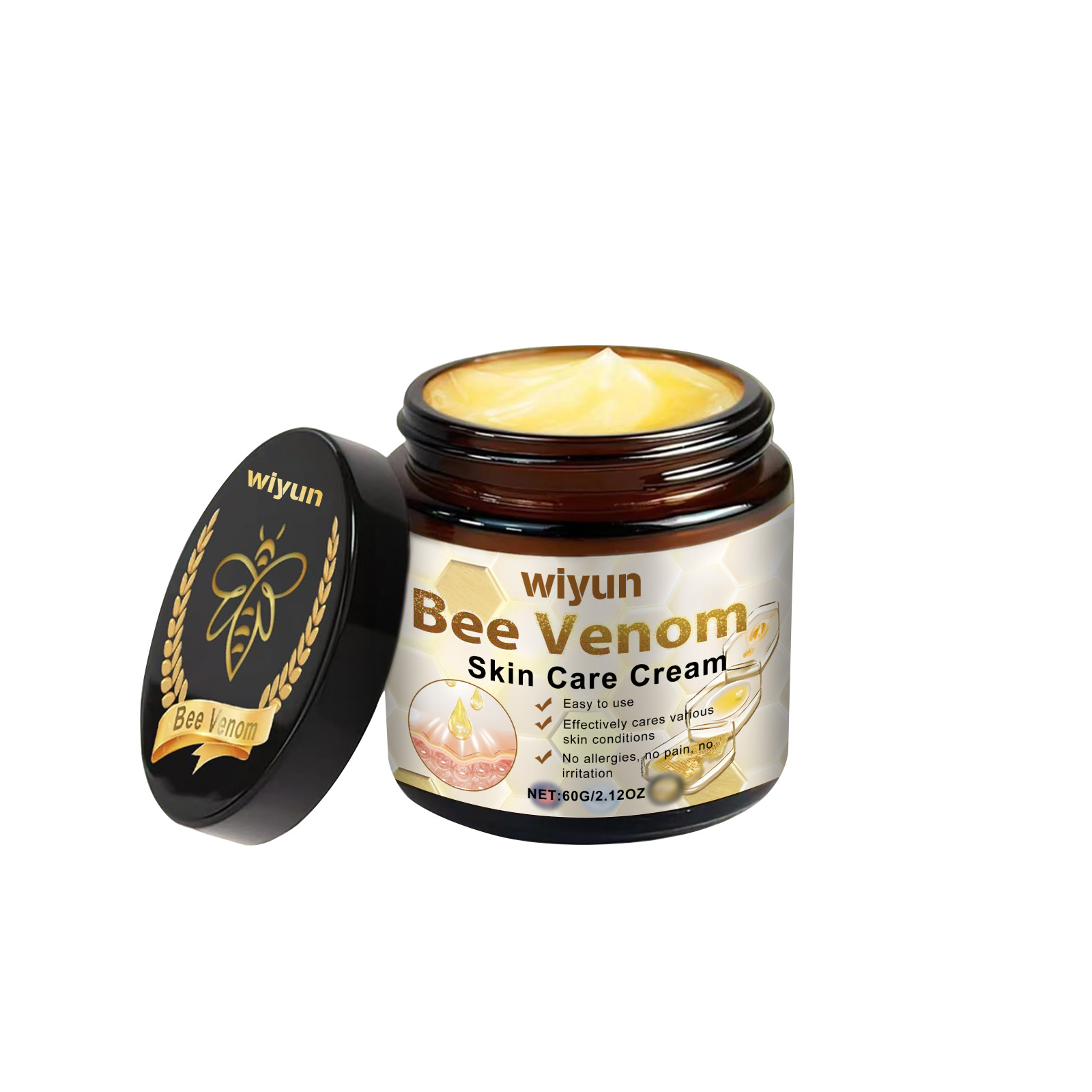 Bee Venom Wart And Mole Skin Care Cream Herbal Mild Fade Skin Mole Clean Skin Care Ointment