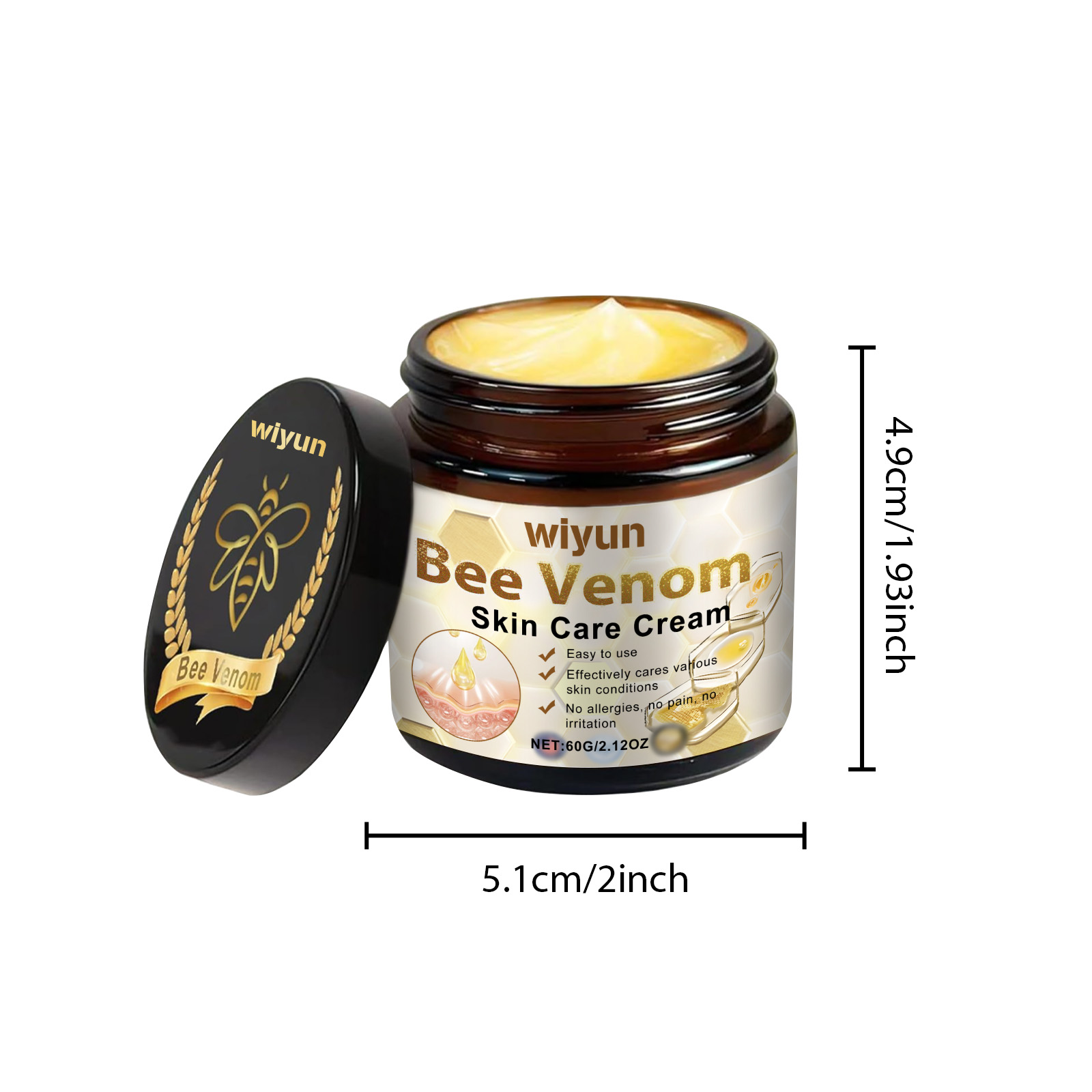 Bee Venom Wart And Mole Skin Care Cream Herbal Mild Fade Skin Mole Clean Skin Care Ointment