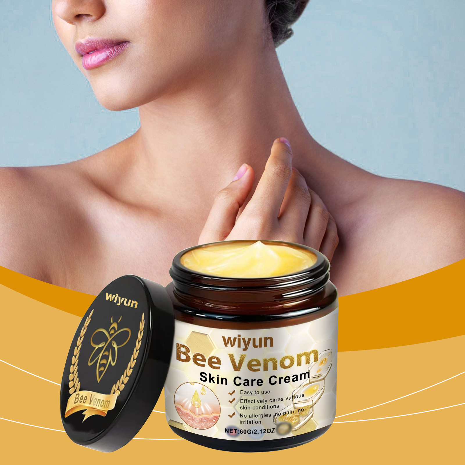 Bee Venom Wart And Mole Skin Care Cream Herbal Mild Fade Skin Mole Clean Skin Care Ointment