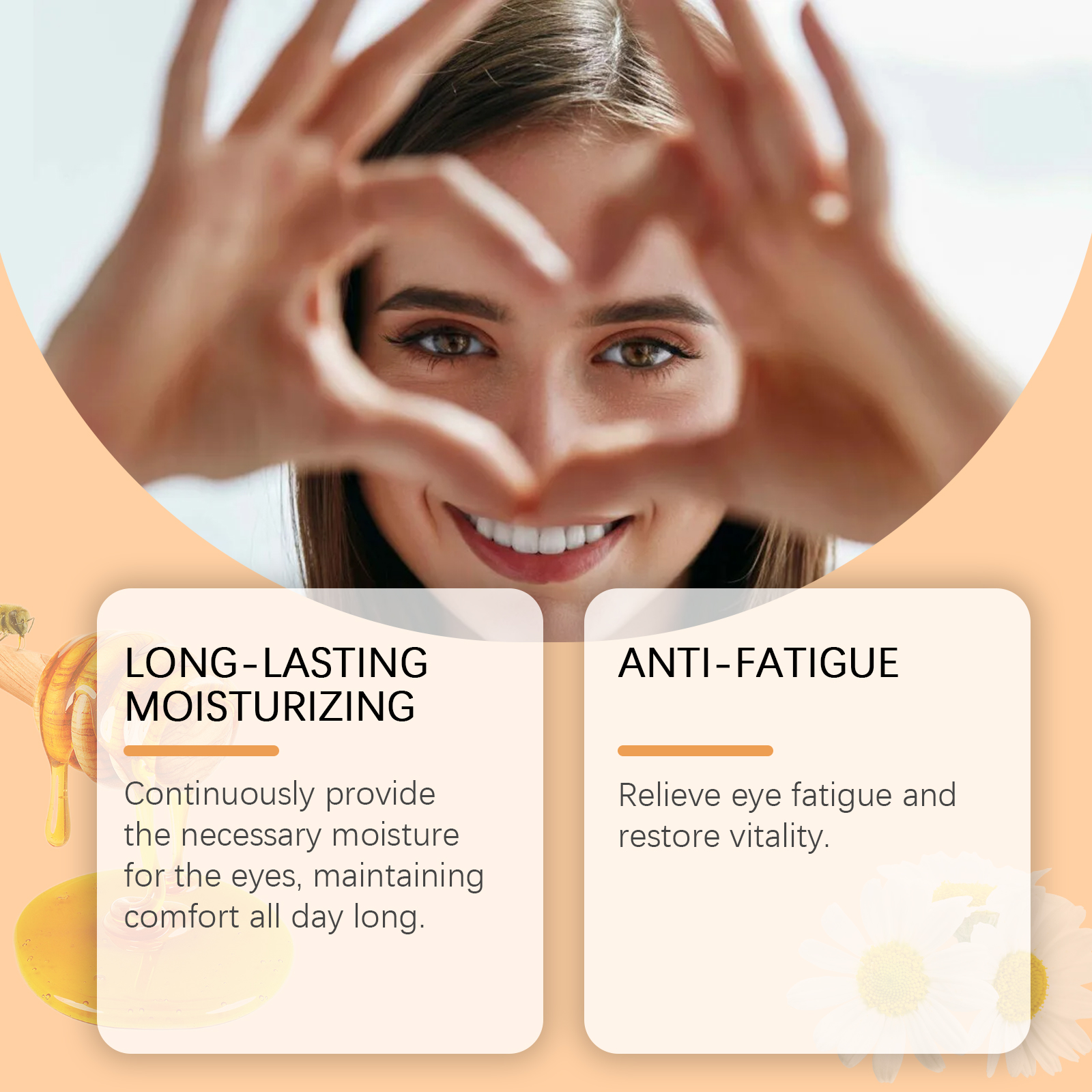Honey Eye Care Liquid Refreshing Moisturizing Relieve Eye Dryness Comfortable Care Eye Drops