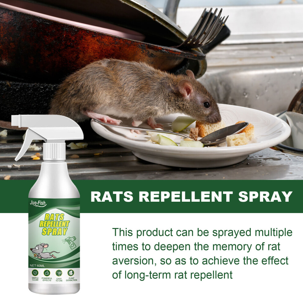 Natural Peppermint Oil Rat & Mouse Repellent Spray for Home&Garden